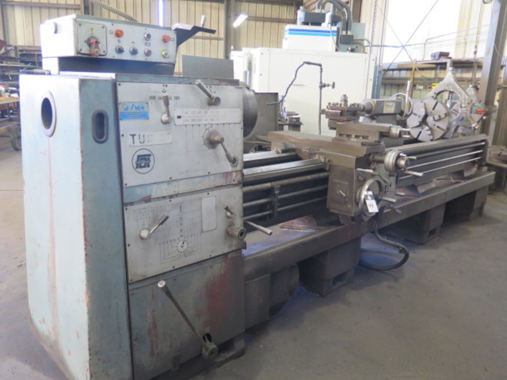 Ponar TUR-63 25” x 128” Geared Head Lathe s/n 1310 w/ 28-1200 RPM, 3 ½” Thru Spindle, SOLD AS IS