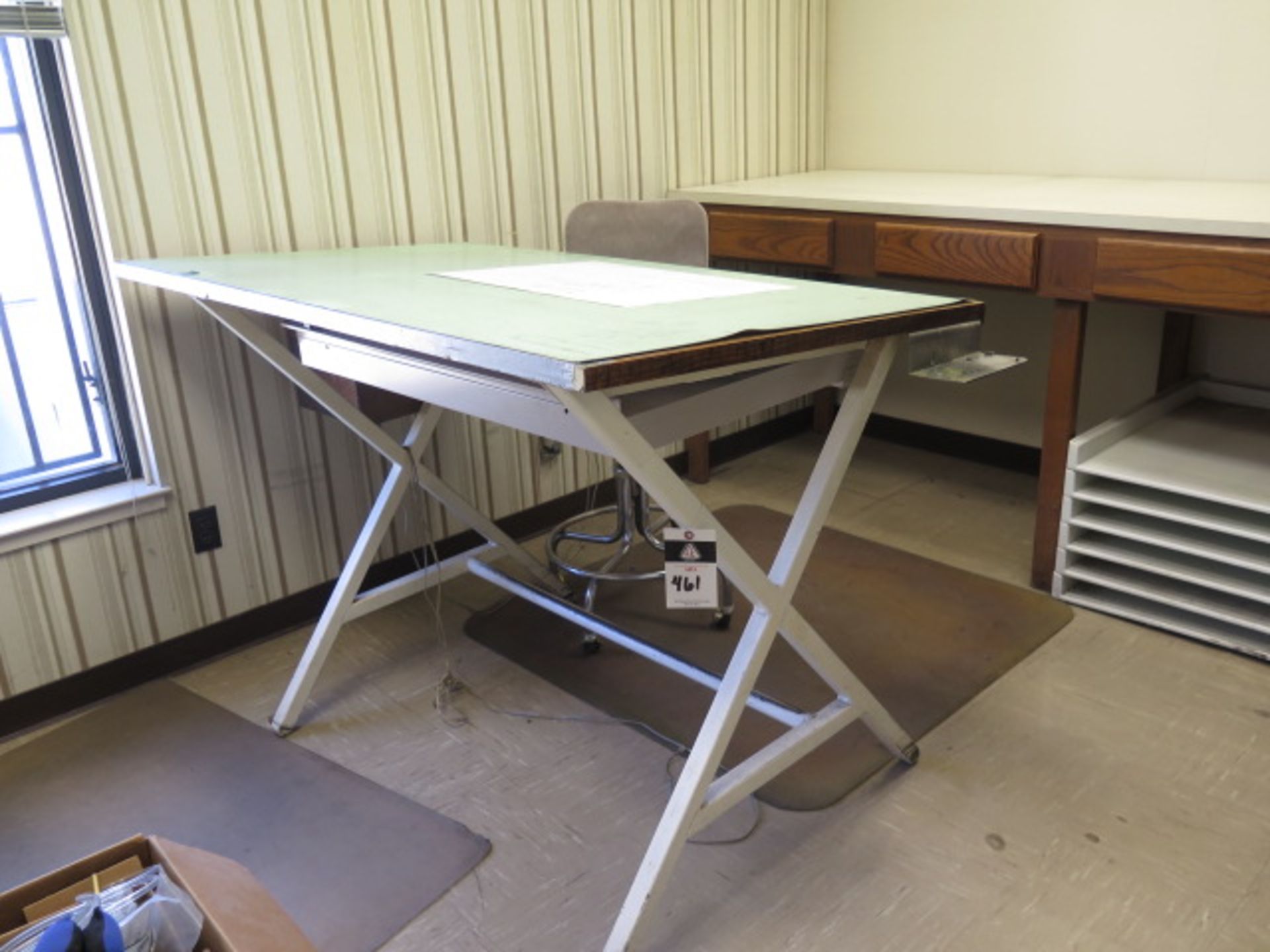 Desk, Shelves and Drafting Table (SOLD AS-IS - NO WARRANTY)