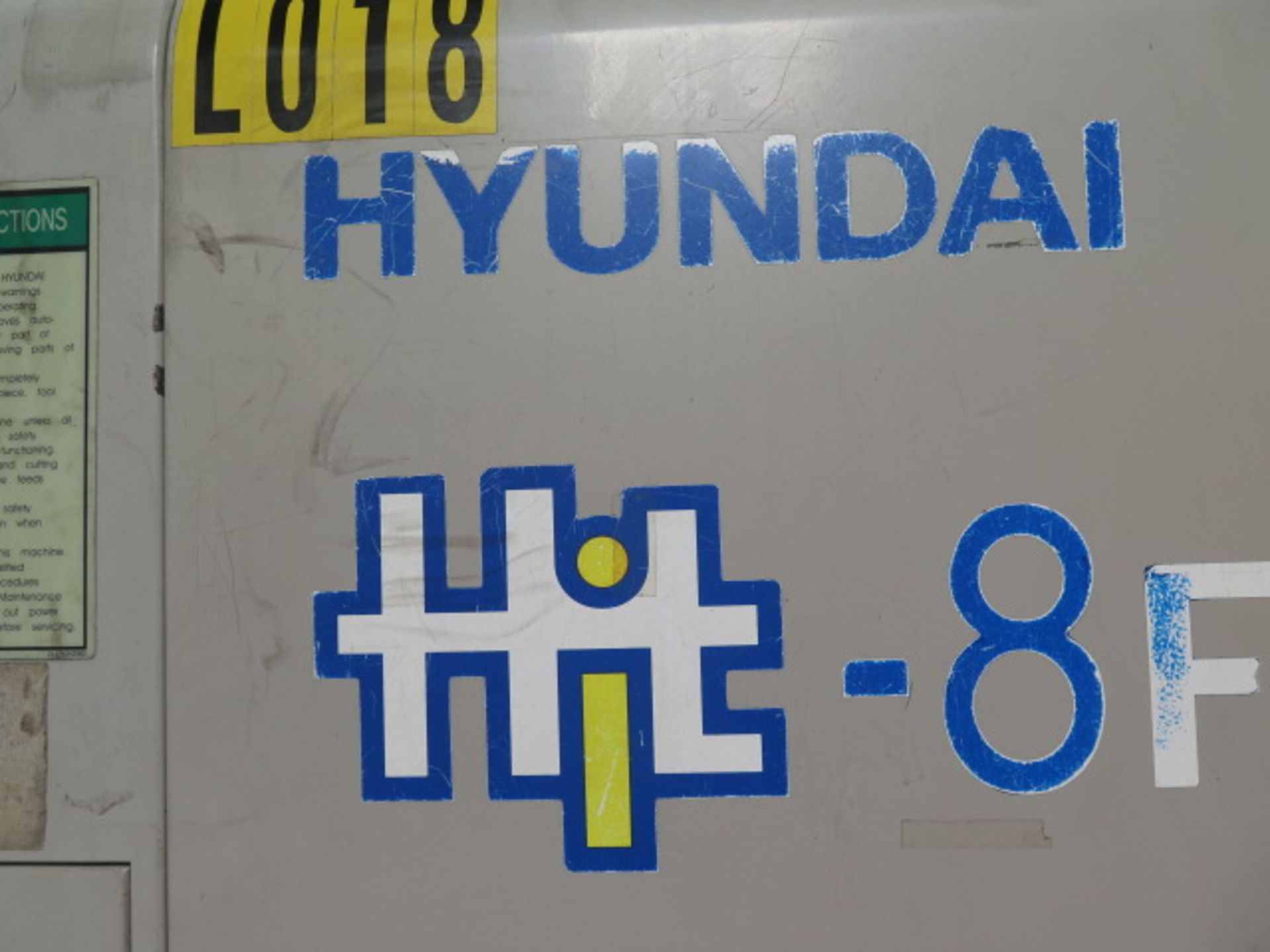 Hyundai Hit-8F CNC Turning Center s/n 14757011 w/ Fanuc 0-T Controls, 8-Station Turret, SOLD AS IS - Image 10 of 14