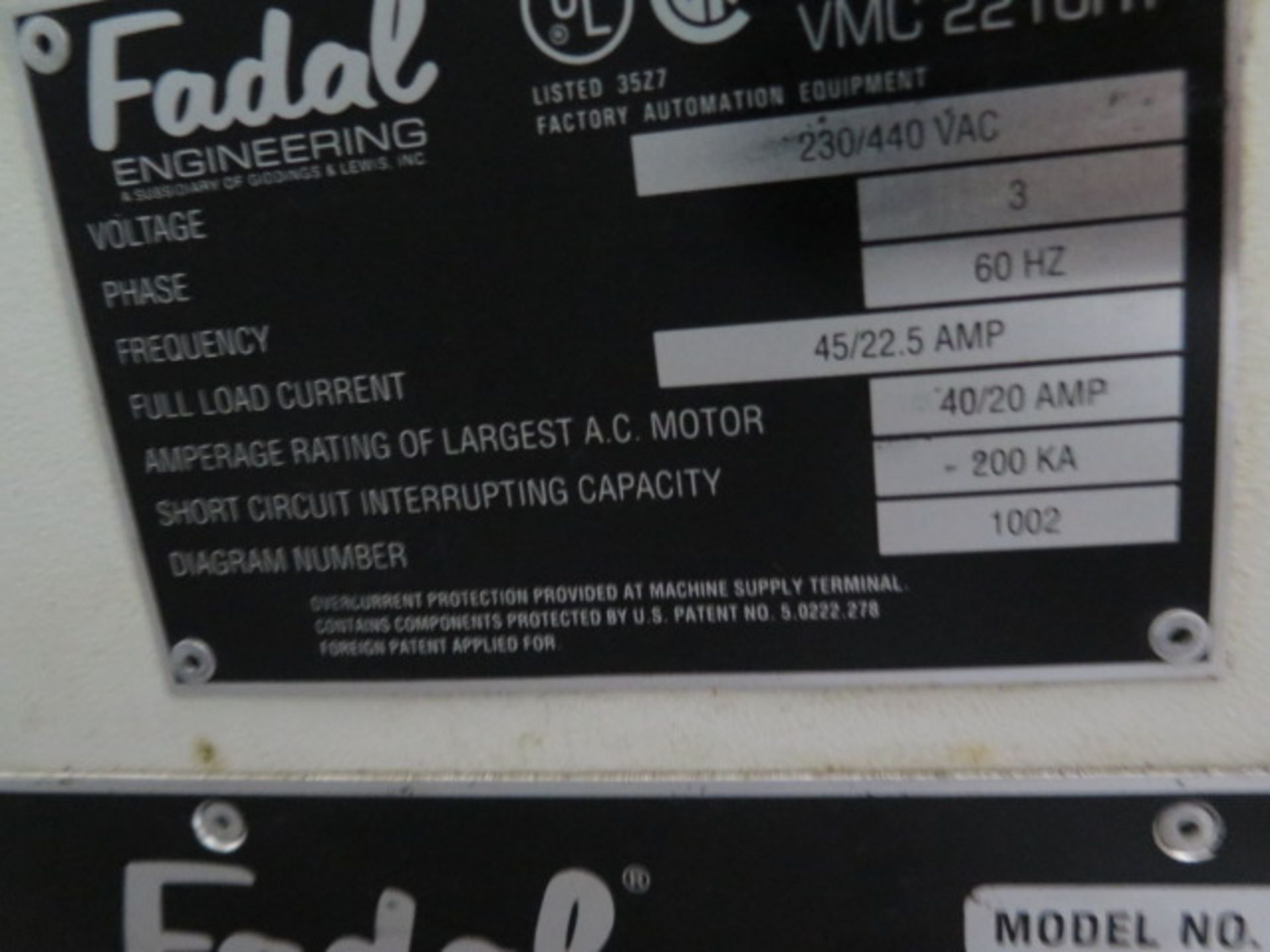 2001 Fadal VMC2216 CNC VMC s/n 012001011980 w/ Fadal Multi Processor, Has a Bad Spindle, SOLD AS IS - Image 13 of 14