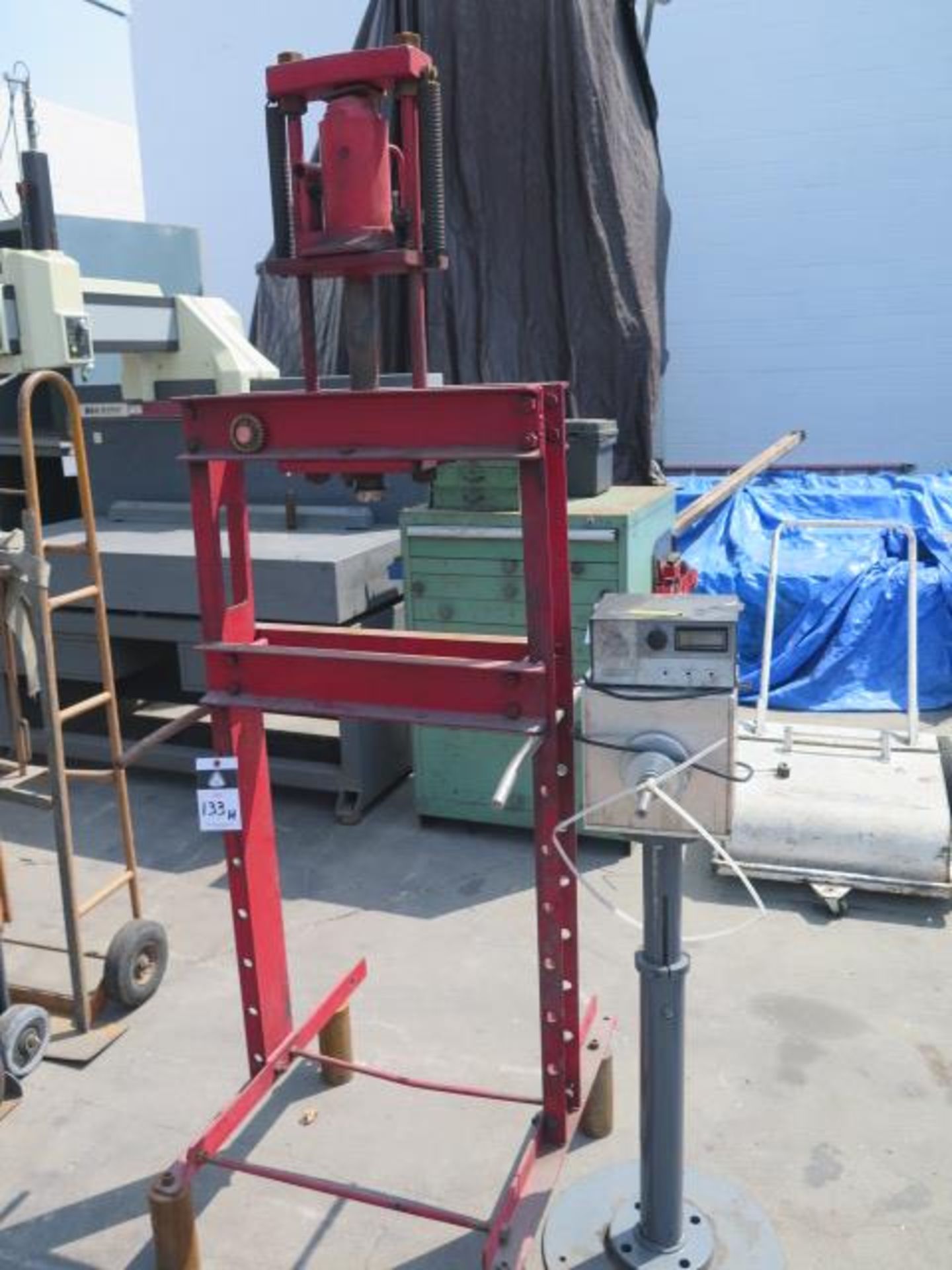 Hydraulic H-Frame Press and Motor Drive Unit (SOLD AS-IS - NO WARRANTY)