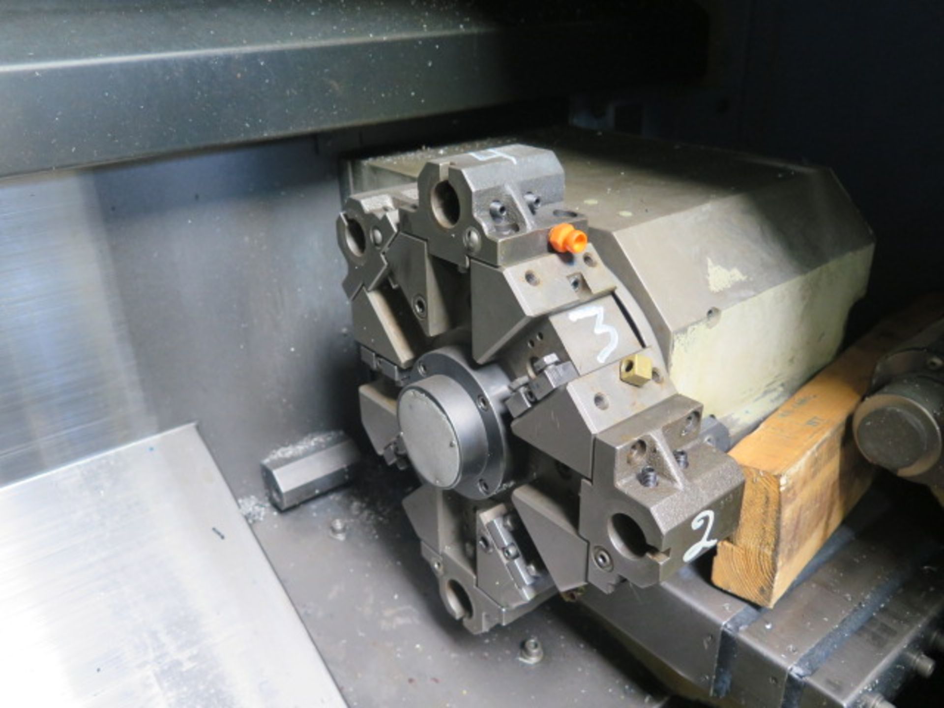 Hyundai Hit-8F CNC Turning Center s/n 14757011 w/ Fanuc 0-T Controls, 8-Station Turret, SOLD AS IS - Image 6 of 14