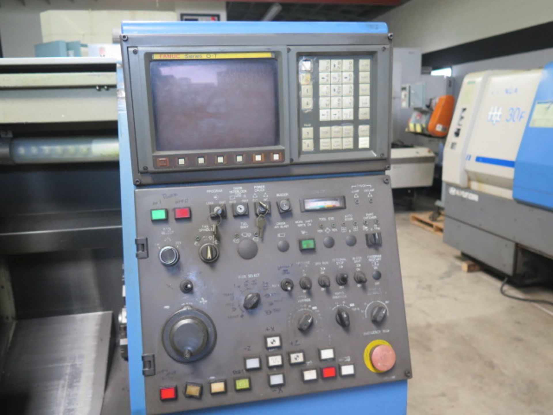 Hyundai Hit-8F CNC Turning Center s/n 14757011 w/ Fanuc 0-T Controls, 8-Station Turret, SOLD AS IS - Image 9 of 14