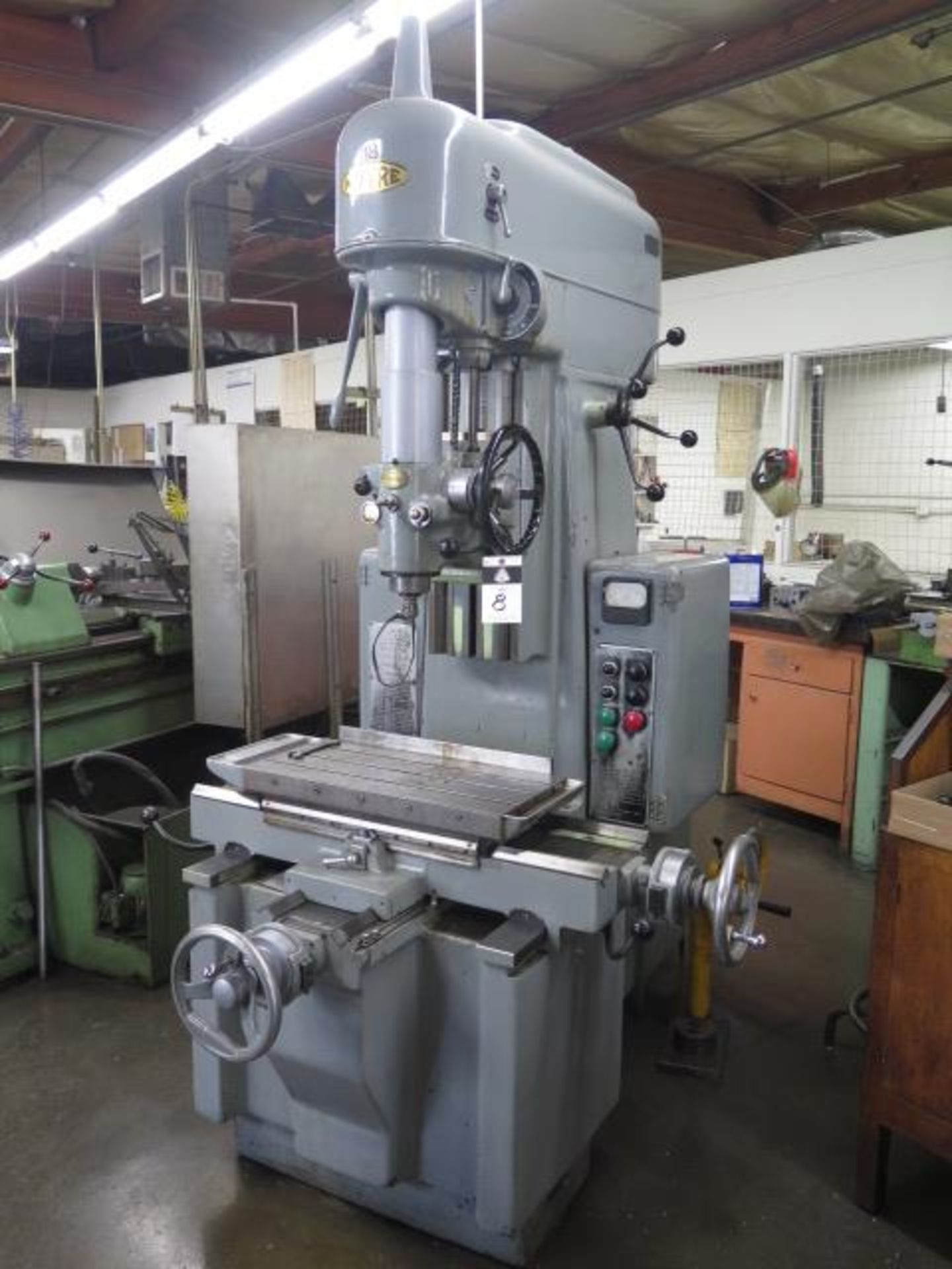 Moore No. 3 Jig Boring Machine s/n B146 w/ 0-2500RPM, 12” Quill Travel, Power Feeds, SOLD AS IS