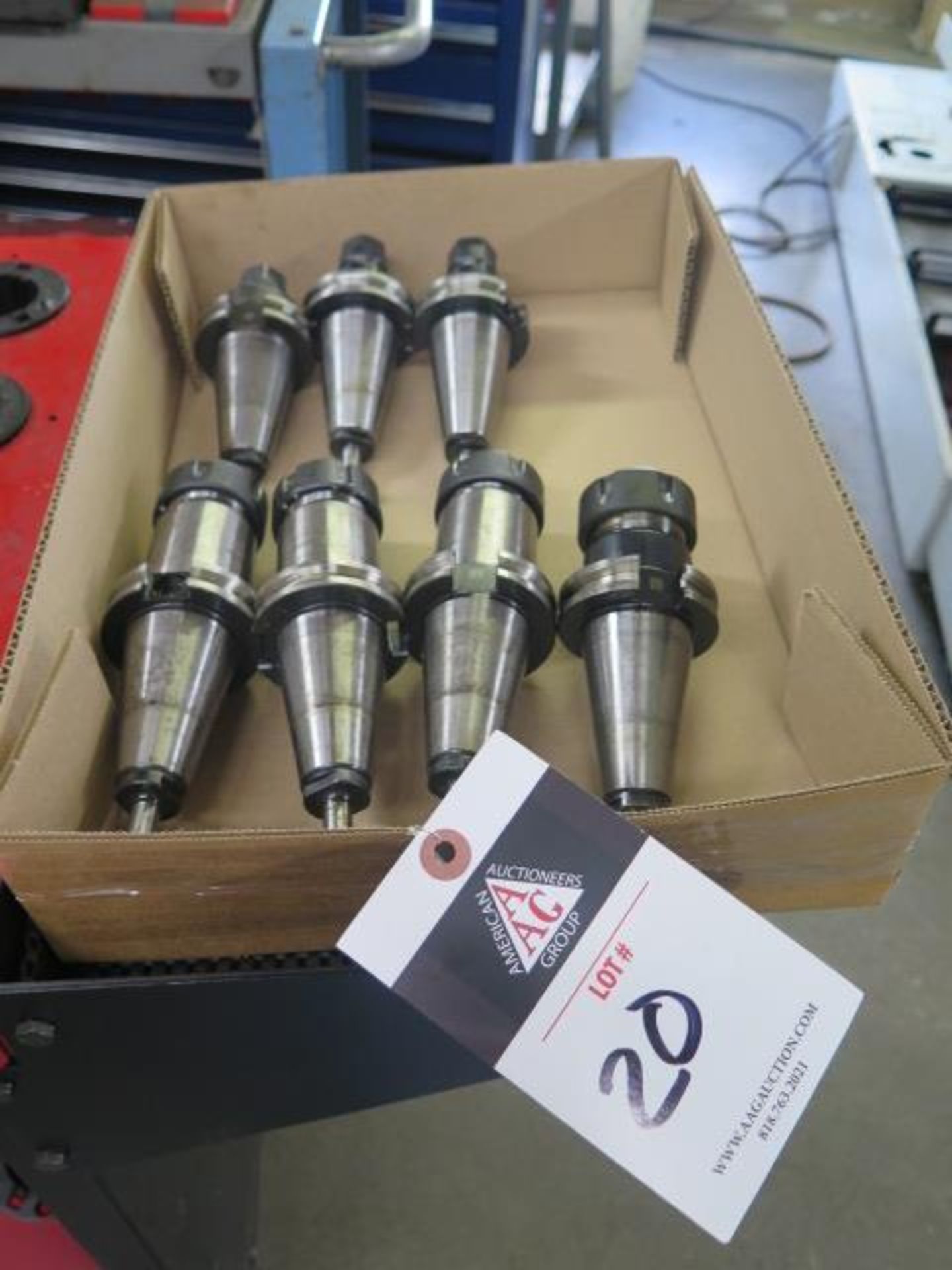 CAT-40 Taper Collet Chucks (7) (SOLD AS-IS - NO WARRANTY)