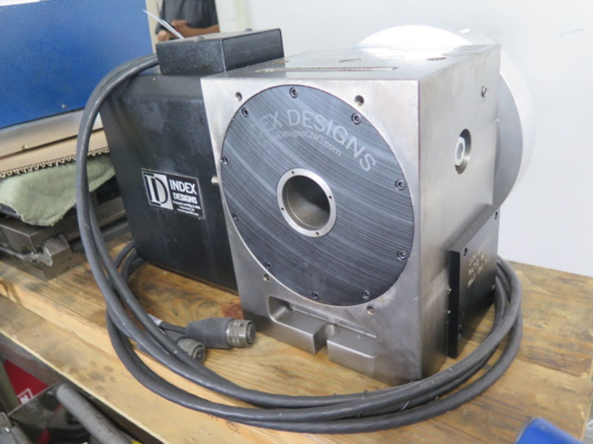 Index Designs 4th Axis 8” Rotary Head s/n ID000610 w/ Calmotion USB Indexer, 90:1 Ratio, SOLD AS IS - Image 3 of 11