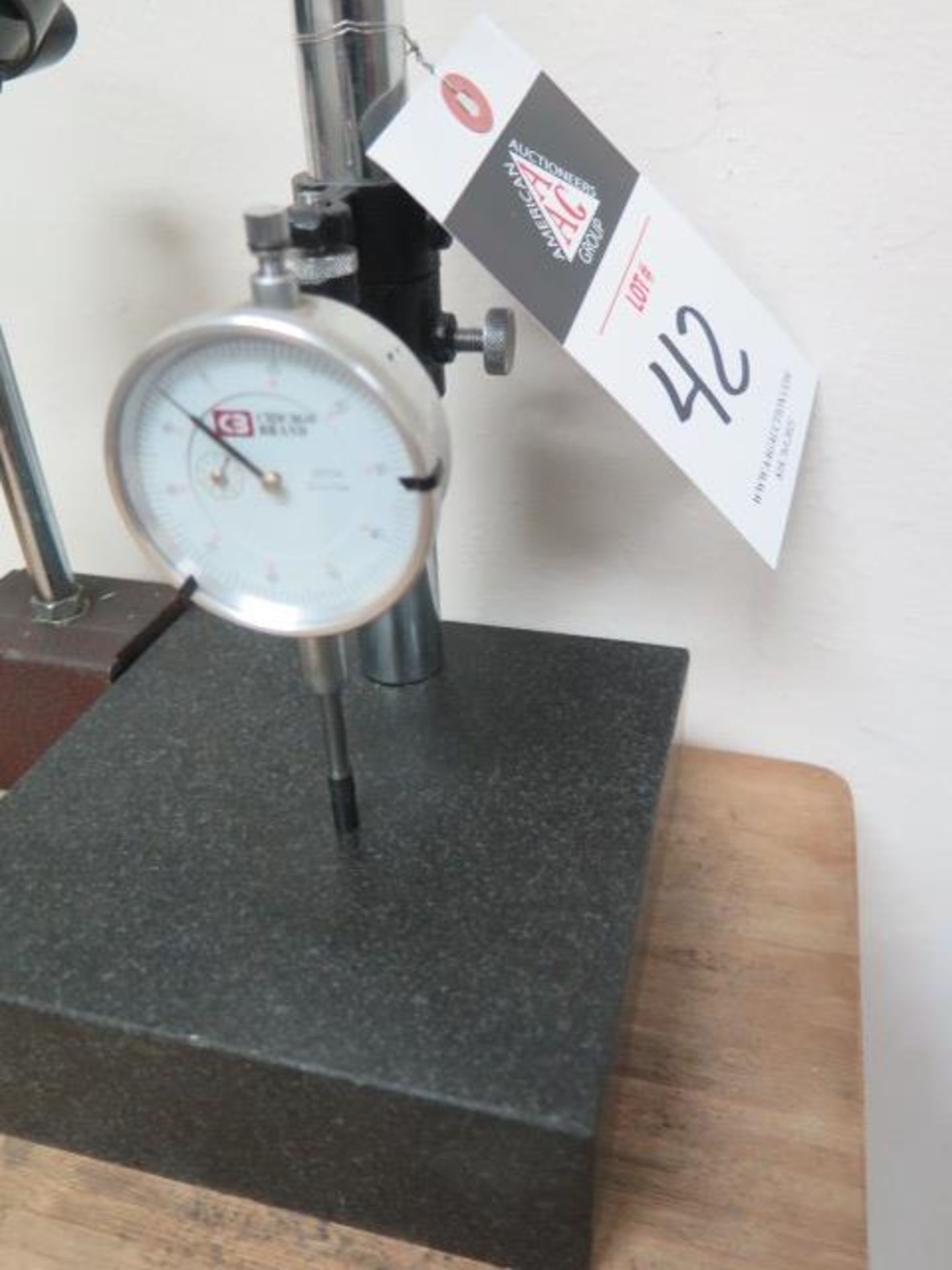 6" x 6" Granite Indicator Stand w/ Dial Drop Indicator (SOLD AS-IS - NO WARRANTY) - Image 2 of 3