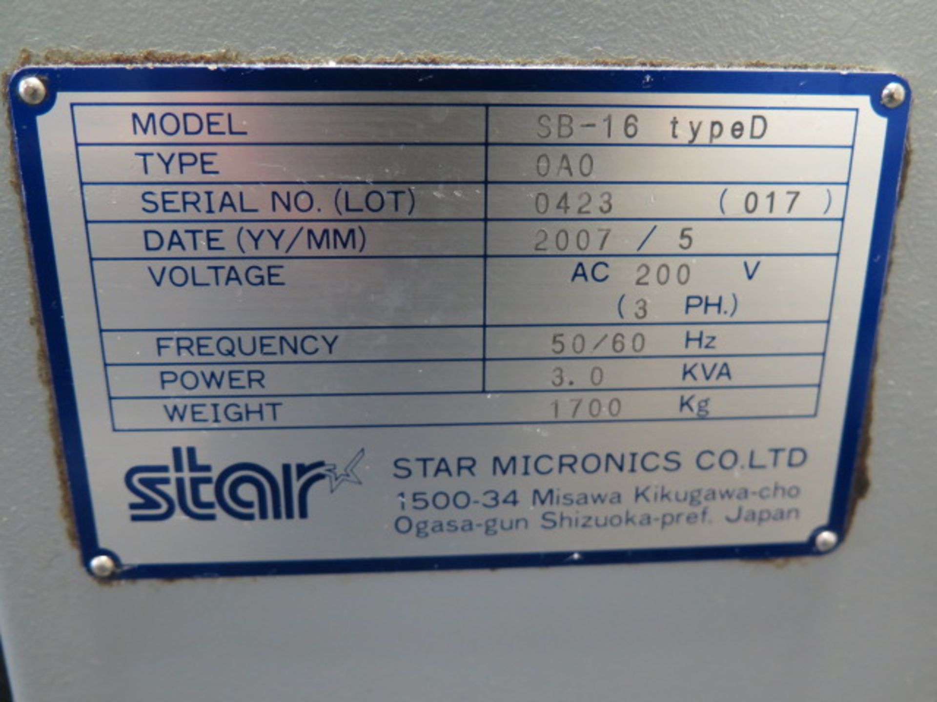 2007 Star SB-16 Twin Spindle CNC Screw Machine w/ Fanuc 18i-TB Controls, Full “C”, SOLD AS IS - Image 17 of 22