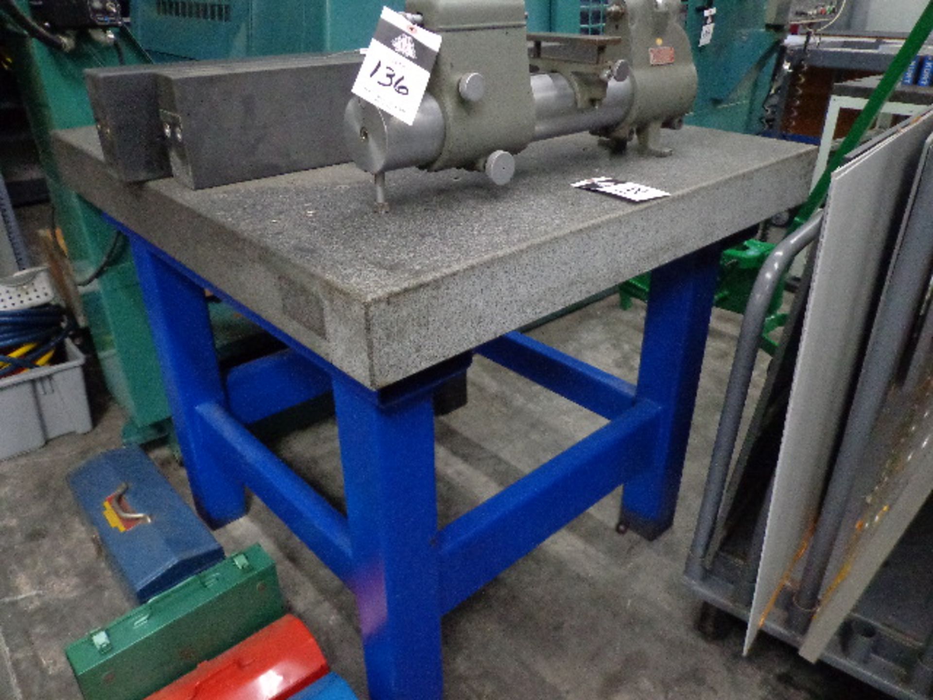 39” x 43” x 4” Granite Surface Plate w/ Stand (SOLD AS-IS - NO WARRANTY)