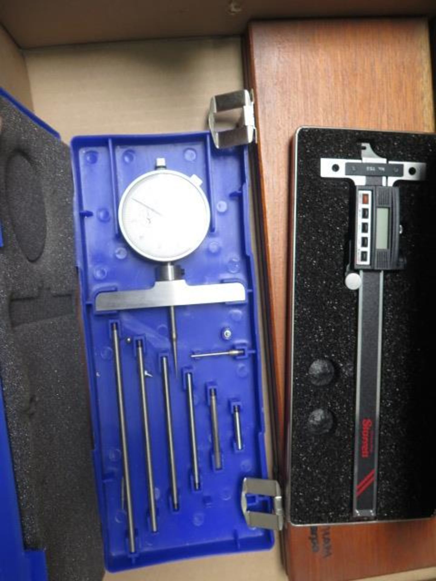 Starrett 6" Digital Depth Gage, Brown & Sharpe 0-1" Depth Mic and Fowler Dial Depth Gage (SOLD AS-IS - Image 2 of 3