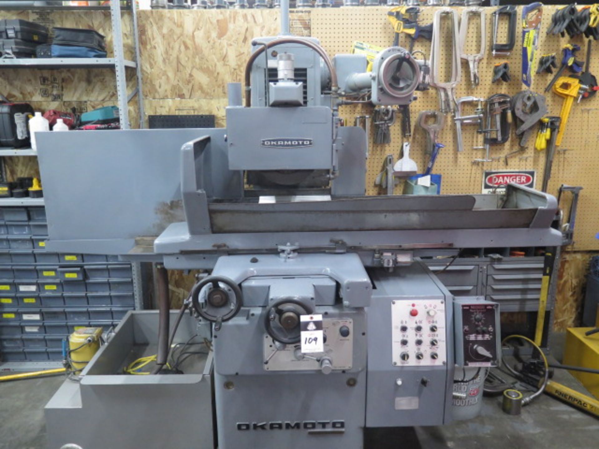 Okamoto Accugar 124 12” x 24” Automatic Hydraulic Surface Grinder s/n 8182 w/ Auto Cycles,SOLD AS IS