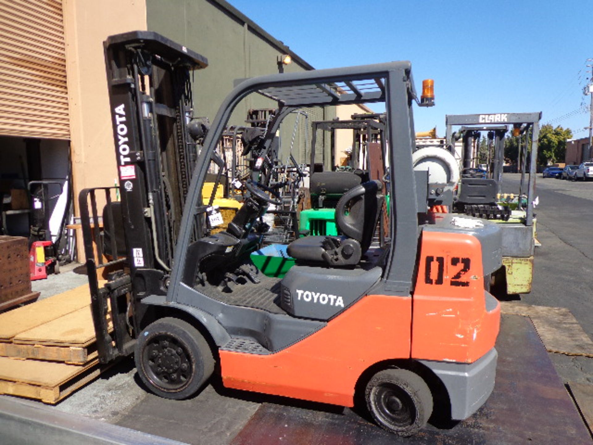 Toyota 8FGCU30 5000 Lb Cap LPG Forklift s/n 14600 w/ 3-Stage Mast, 198” Lift Height, SS, SOLD AS IS