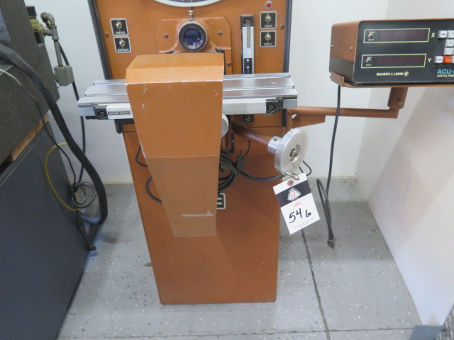 MicroVu mdl. M14 14" Optical Comparator s/n 3183 (NO SCREEN) w/ Acu-Rite II DRO, Surface and Profile - Image 4 of 9