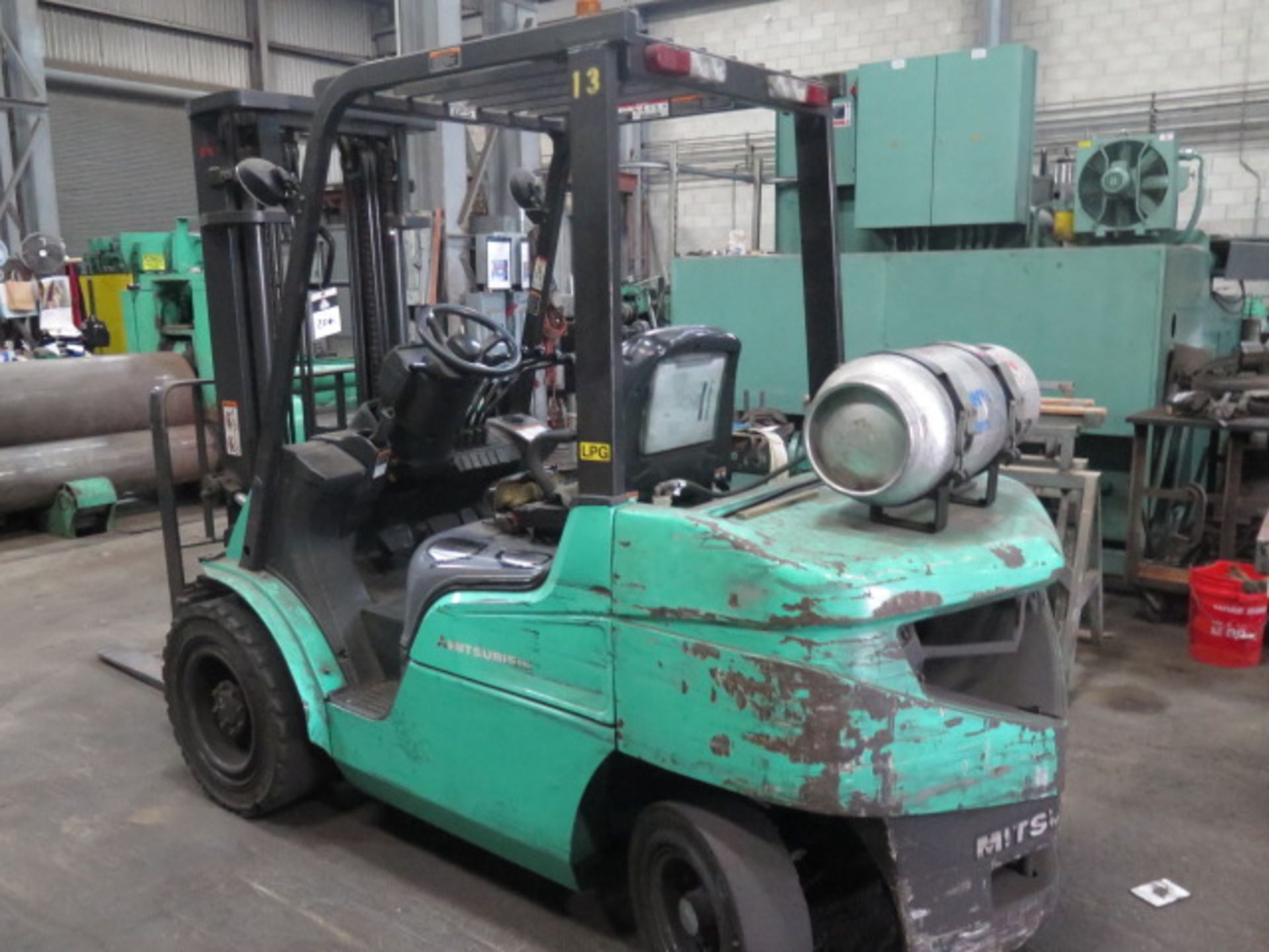 Mitsubishi FG30N 6000 Lb Cap LPG Forklift s/n AF13F10506 w/ 2-Stage Mast, 130” Lift SOLD AS IS - Image 2 of 15