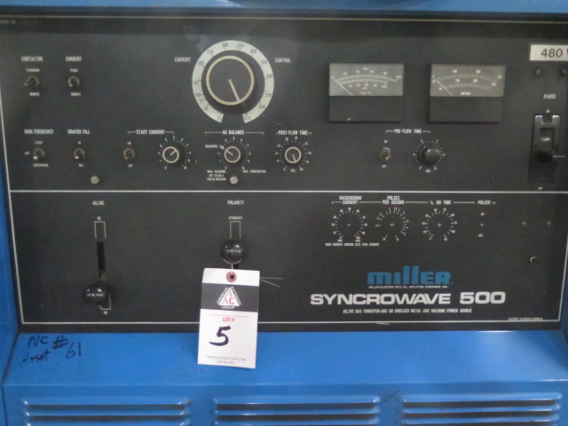 Miller Syncrowave 500 AC/DC Arc Welding Power Source (SOLD AS-IS - NO WARRANTY) - Image 4 of 9