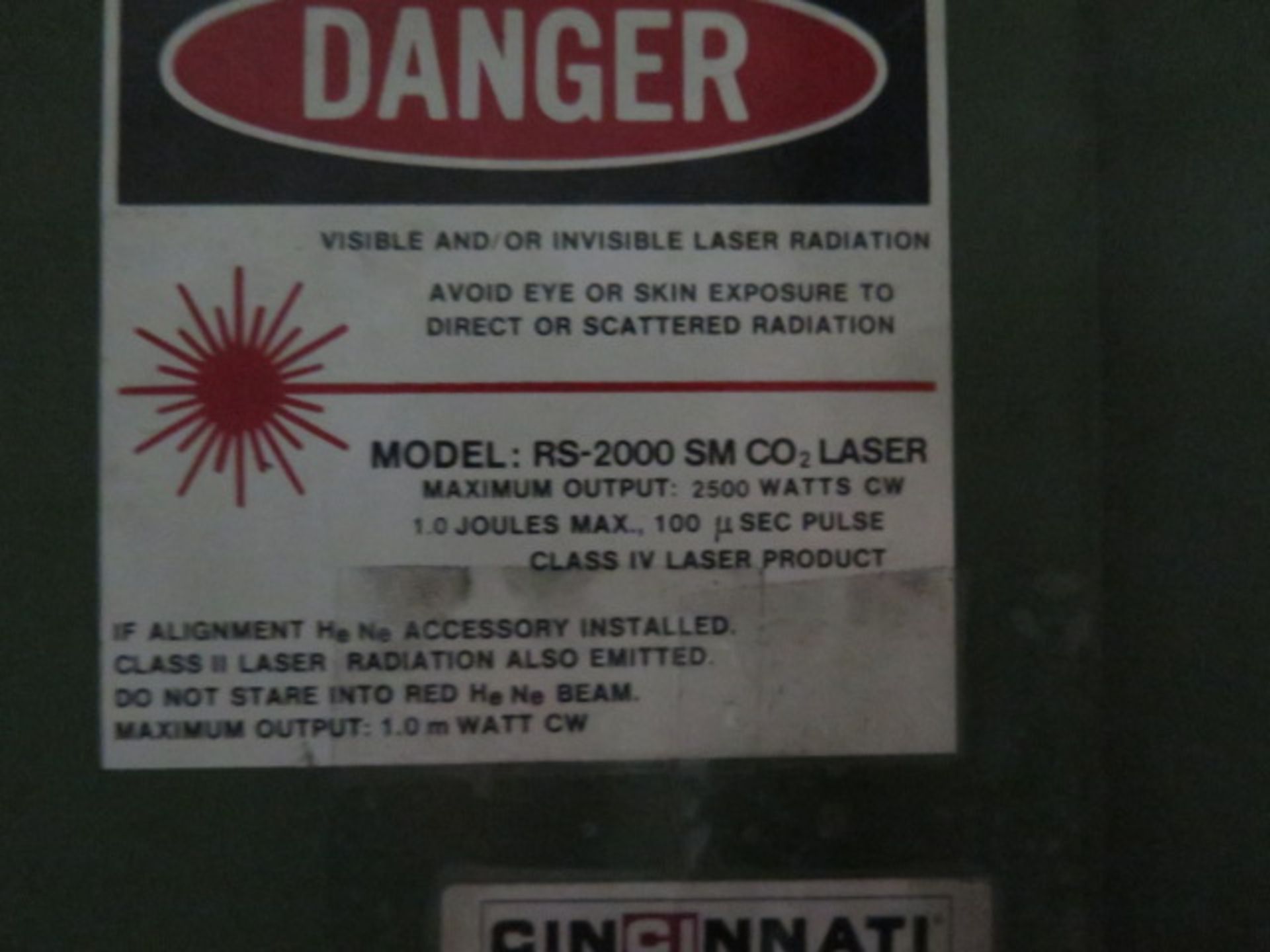 1995 Cincinnati mdl. CL-7A “Laser Center” 2-Shuttle CNC Laser Contour Cutting Machine s/n 48953 w/ - Image 17 of 23