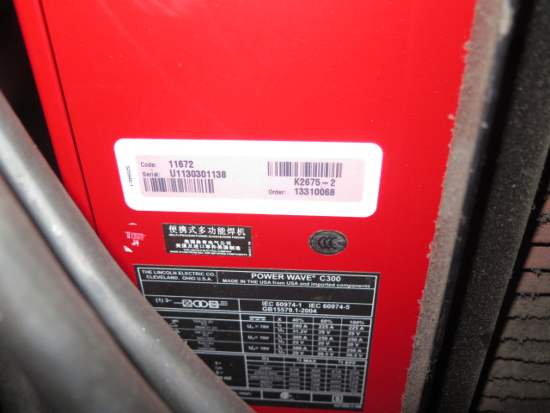 Lincoln C300 Power Wave Arc Welding Power Source and Wire Feeder (SOLD AS-IS - NO WARRANTY) - Image 9 of 9