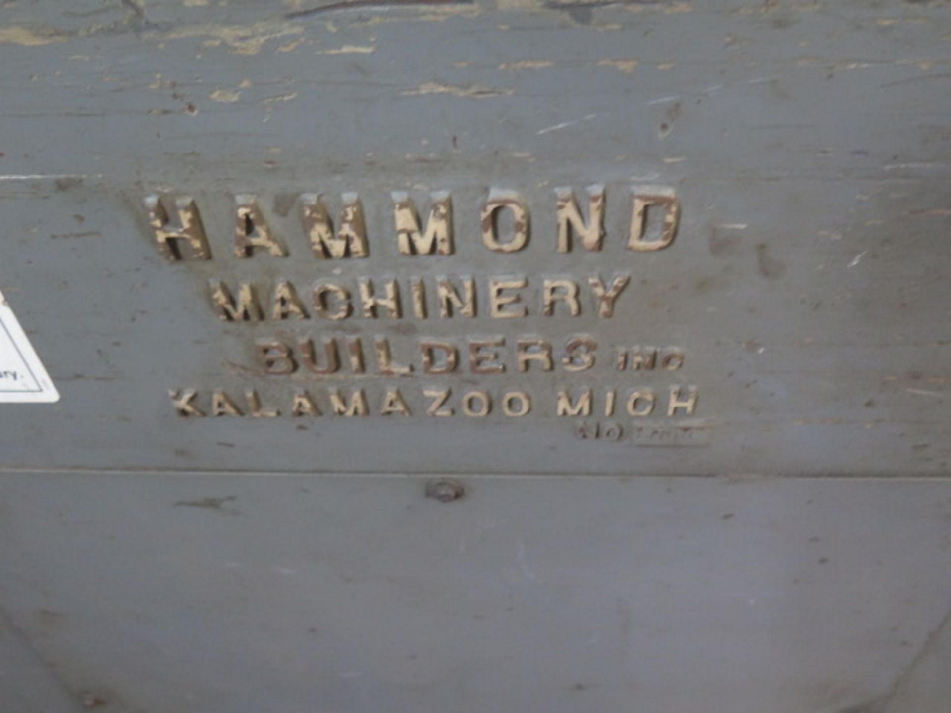 Hammond mdl. 5-VRRO Variable Speed Polishing and Buffing Lathe s/n 11891 w/ (2) Variable Speed - Image 3 of 10