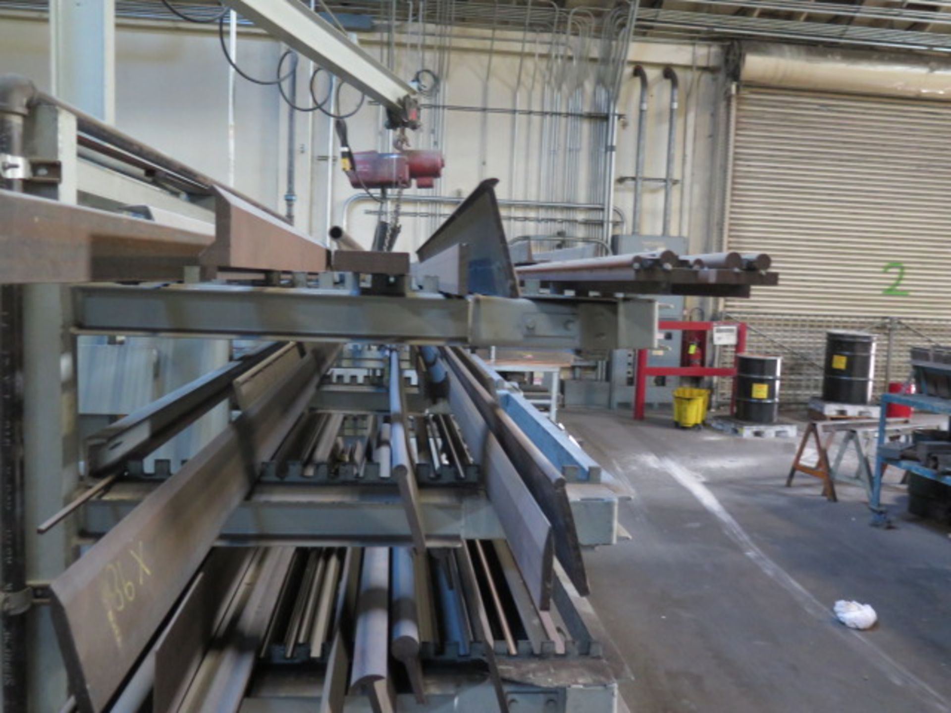 Press Brake Dies w/ (5) Drawer Style Slide-Out Rack, Built-In Jib and 1/2 Ton Cap Electric Hoist ( - Image 12 of 15