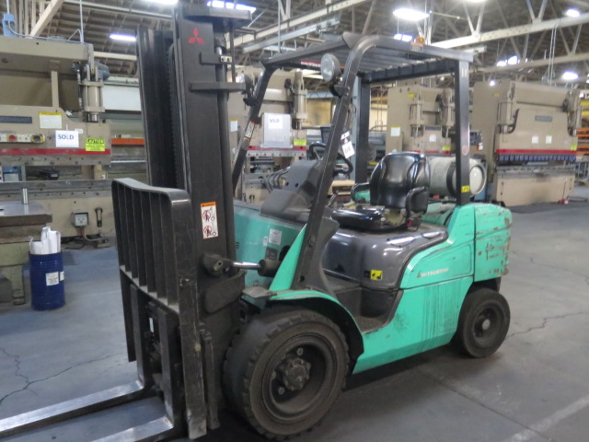 Mitsubishi FG30N 6000 Lb Cap LPG Forklift s/n AF13F10504 w/ 2-Stage Mast, Side Shift, SOLD AS IS