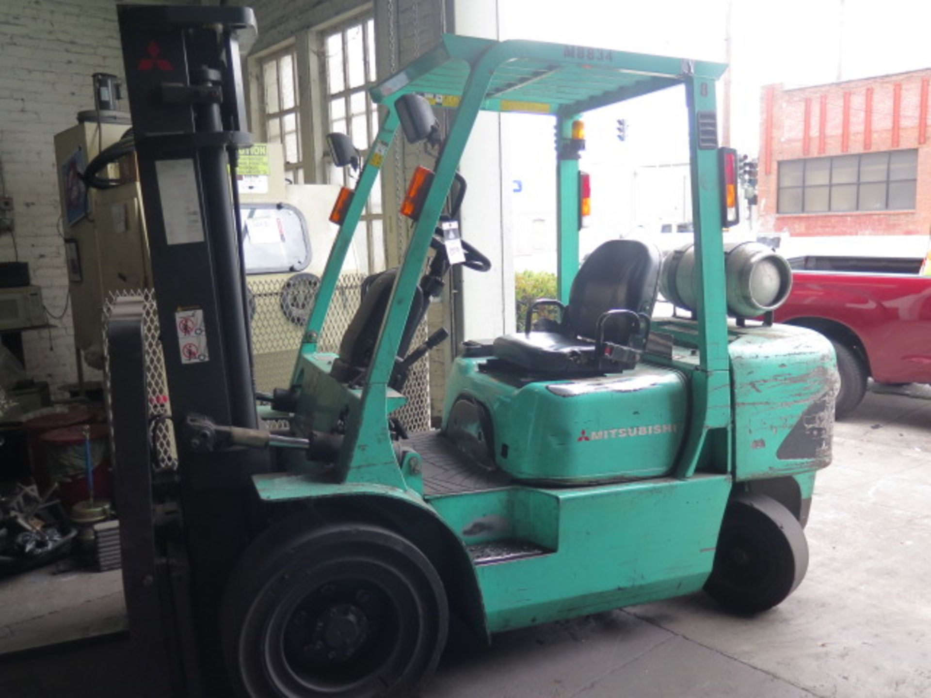 Mitsubishi FG30K 6000 Lb Cap LPG Forklift s/n AF130-35456 w/ 2-Stage Mast, 130” Lift SOLD AS IS