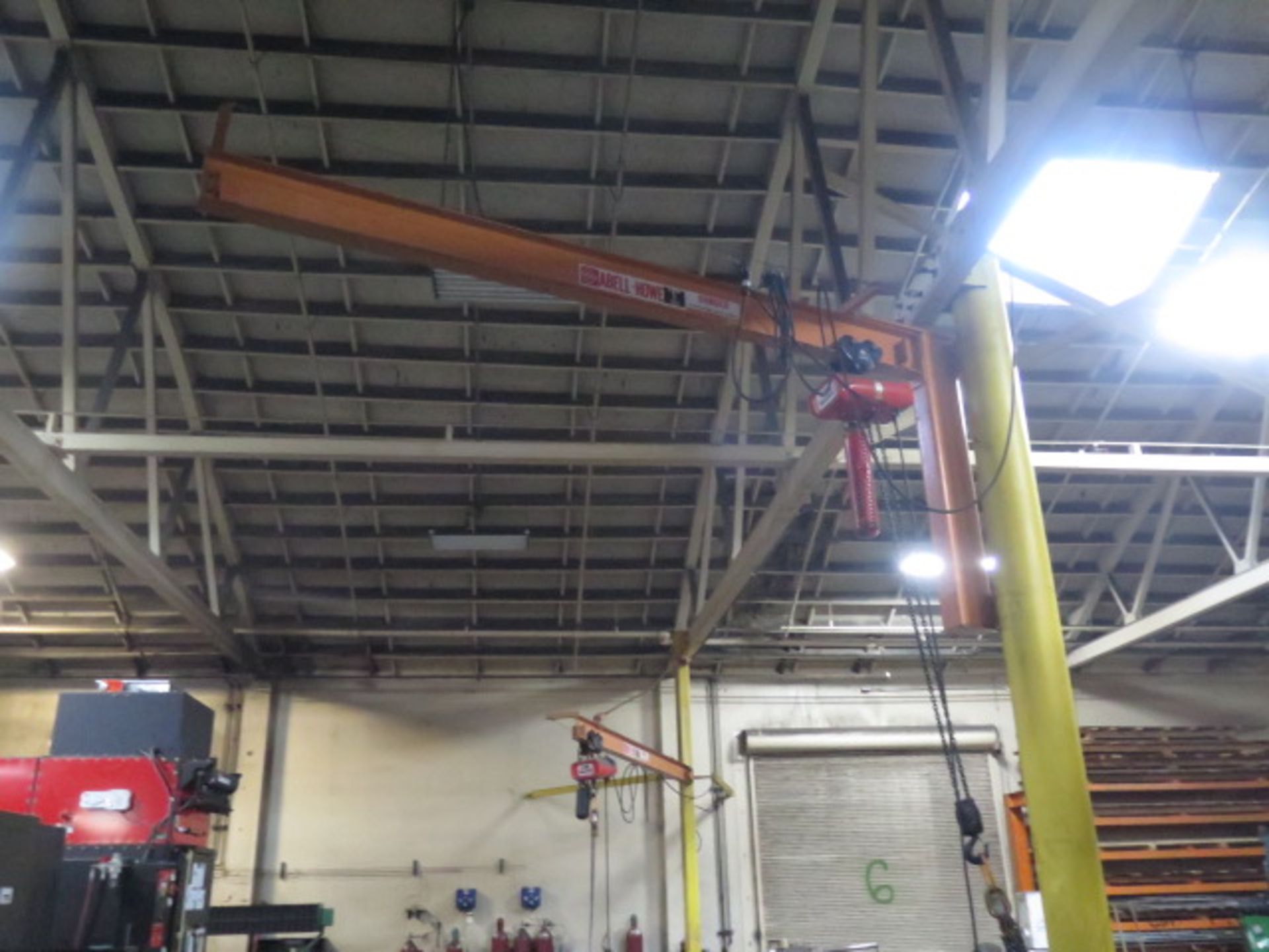 Abell-Howe 1 Ton Floor Mounted Jib w/ CM Electric Hoist (SOLD AS-IS - NO WARRANTY)