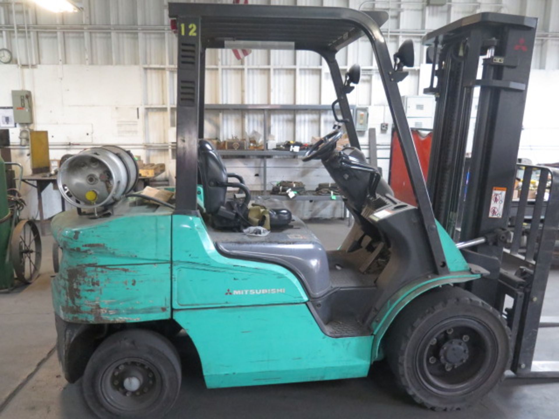 Mitsubishi FG30N 6000 Lb Cap LPG Forklift s/n AF13F10507 w/ 2-Stage Mast, 130” Lift SOLD AS IS - Image 3 of 14