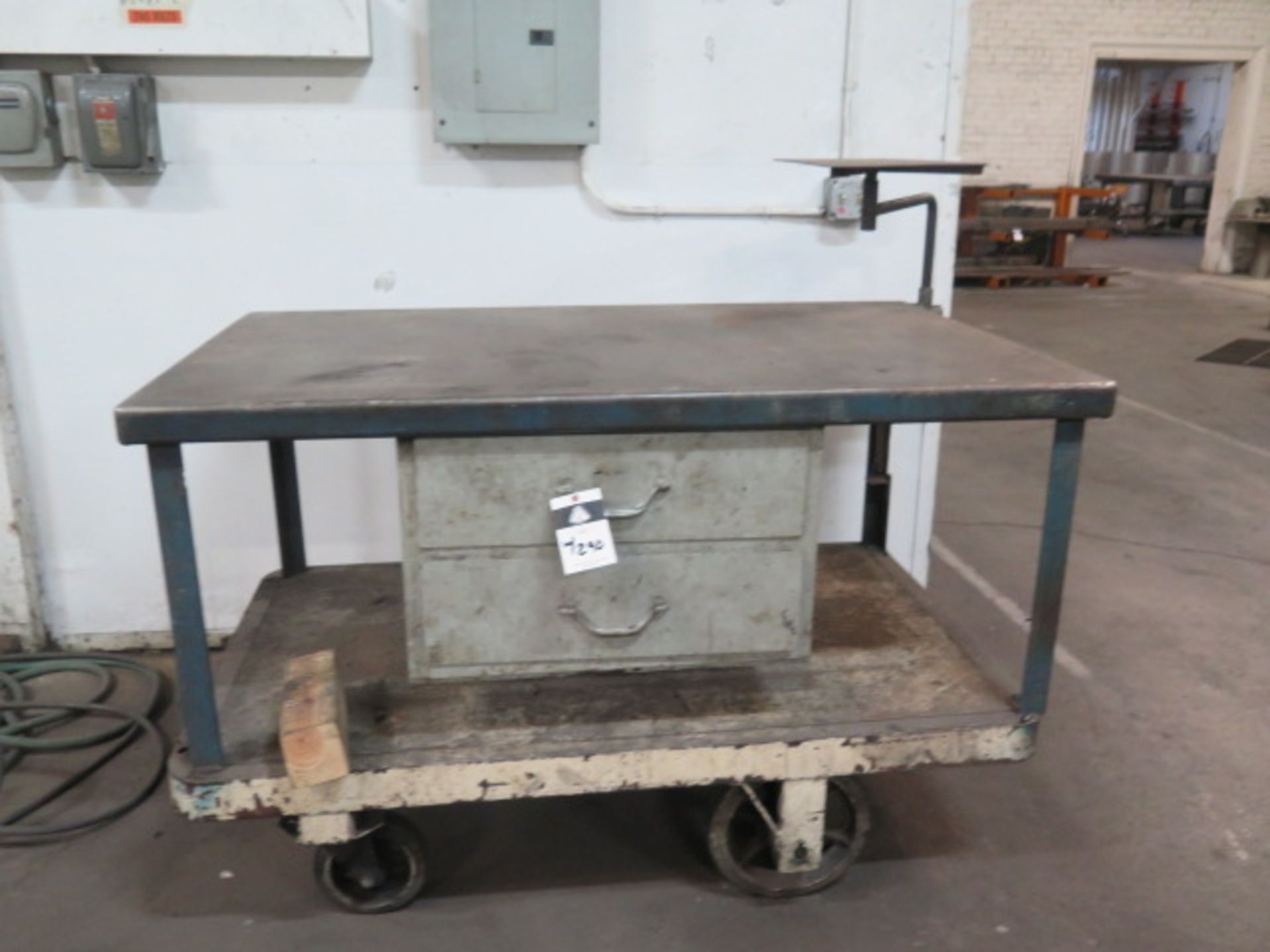 Steel Work Bench and Heavy Duty Steel Cart (SOLD AS-IS - NO WARRANTY) - Image 4 of 4