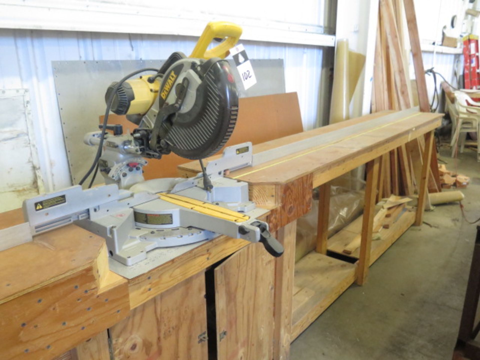 DeWalt Compound Miter Saw w/ Table (SOLD AS-IS - NO WARRANTY) - Image 2 of 10