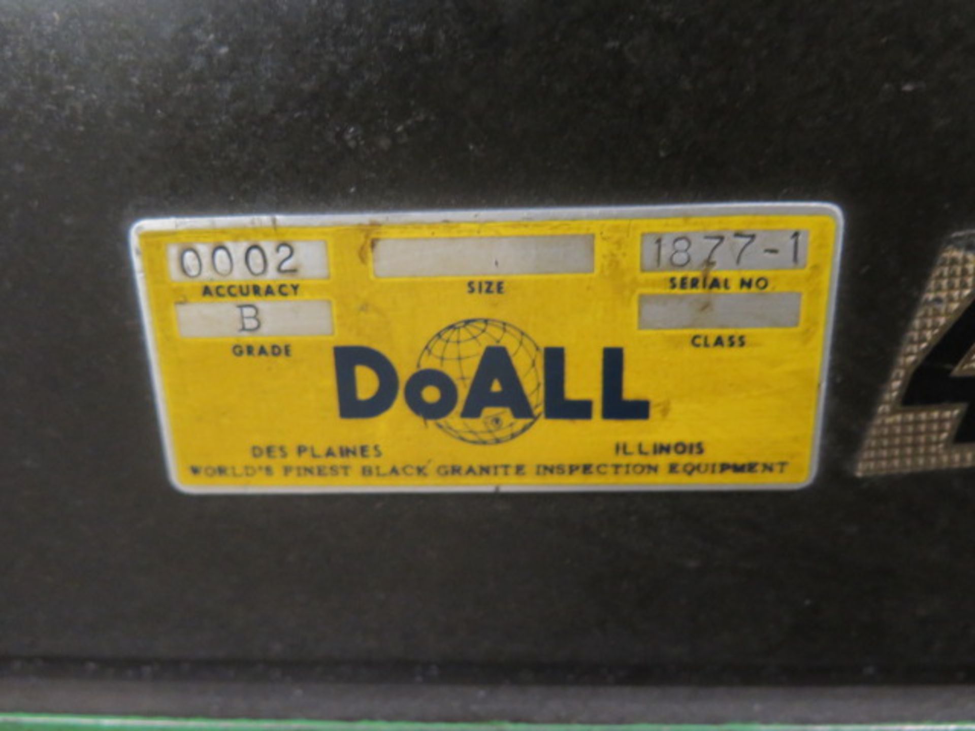 Precision Granite / DoAll 24" x 36" x 4" 2-Ledge Granite Surface Plate w/ Roll Stand SOLD AS-IS - Image 5 of 6
