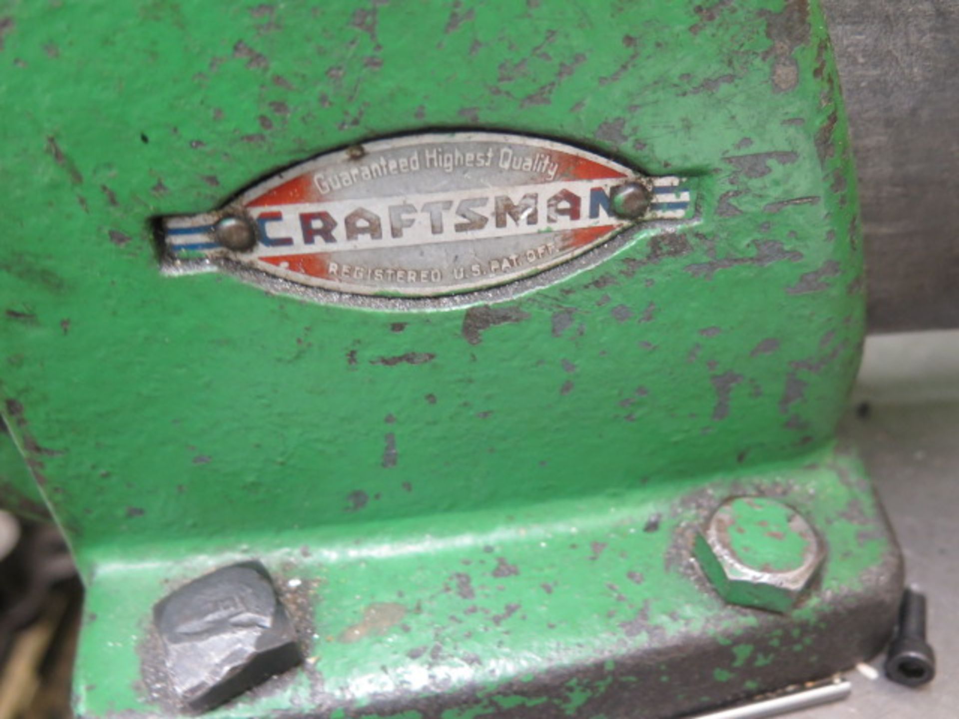 Work Bench w/ Craftsman 4" Bench Vise, Shelf w/ Drawered Cabinets and Storage Cabinet (SOLD AS-IS - Image 4 of 7