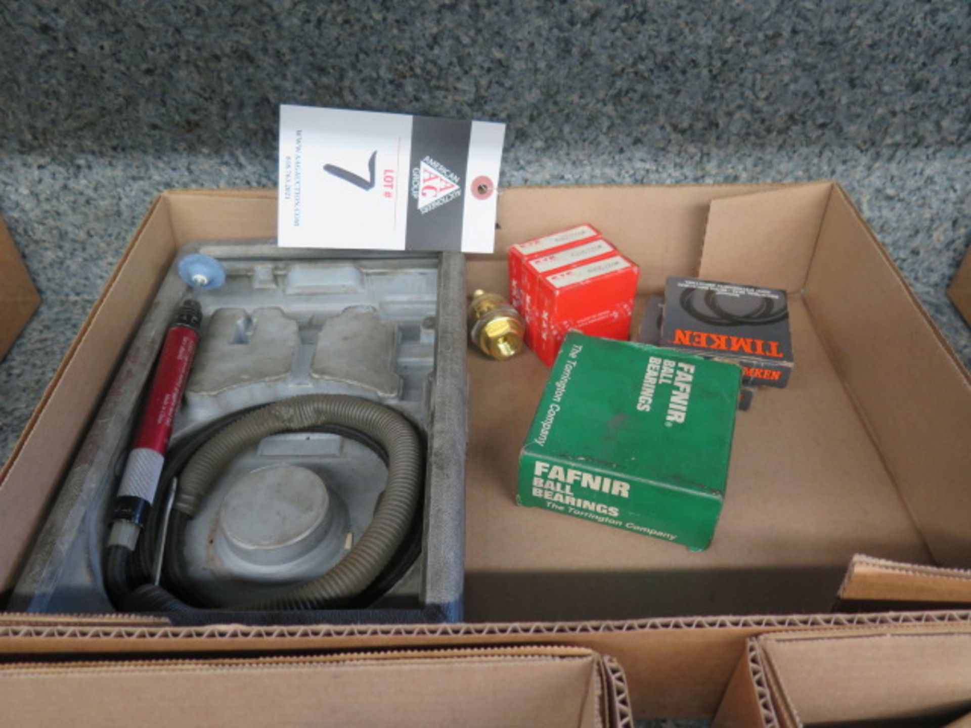 Pneumatic Die Grinder and Misc Bearings (SOLD AS-IS - NO WARRANTY)