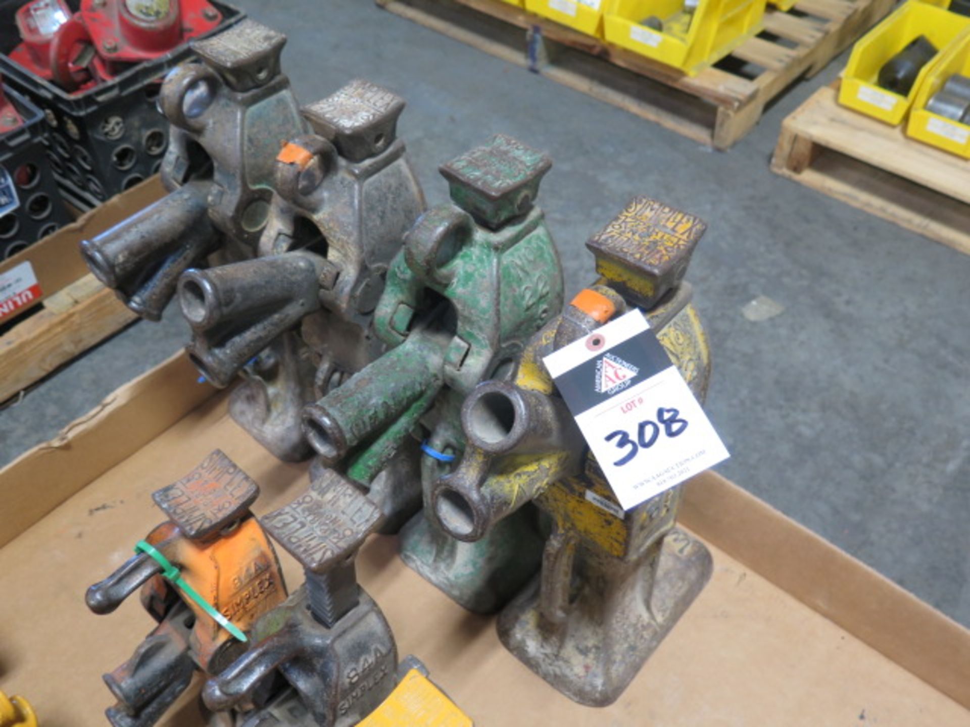 Simplex 10 Ton Machinery Jacks (4) (SOLD AS-IS - NO WARRANTY)