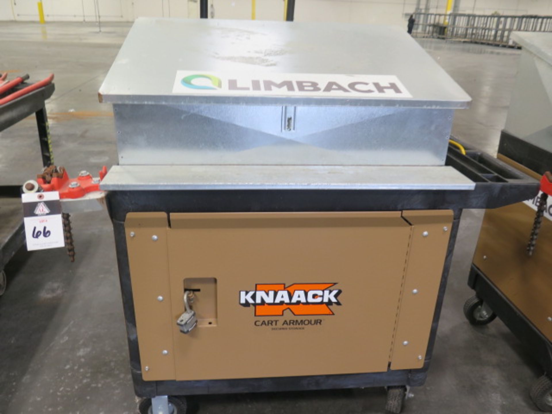 Knaack "Cart Armour" Job Cart w/ Top Box and Ridgid Pipe Vise (SOLD AS-IS - NO WARRANTY)