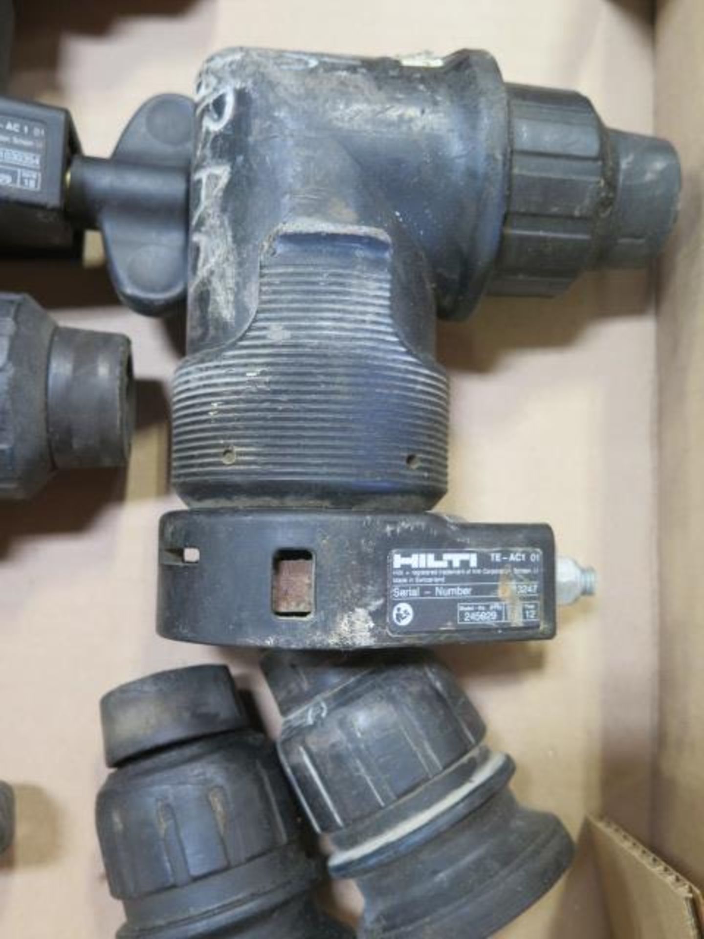 Hilti Interchangable Right Angle Chuck Heads (3) and (2) Straight Chuck Heads (FOR TE30 and TE7 - Image 4 of 6