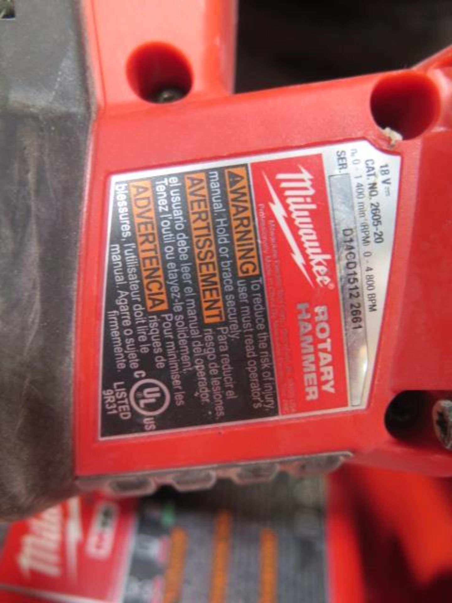 Milwaukee 18 Volt Rotary Hammer (SOLD AS-IS - NO WARRANTY) - Image 5 of 5