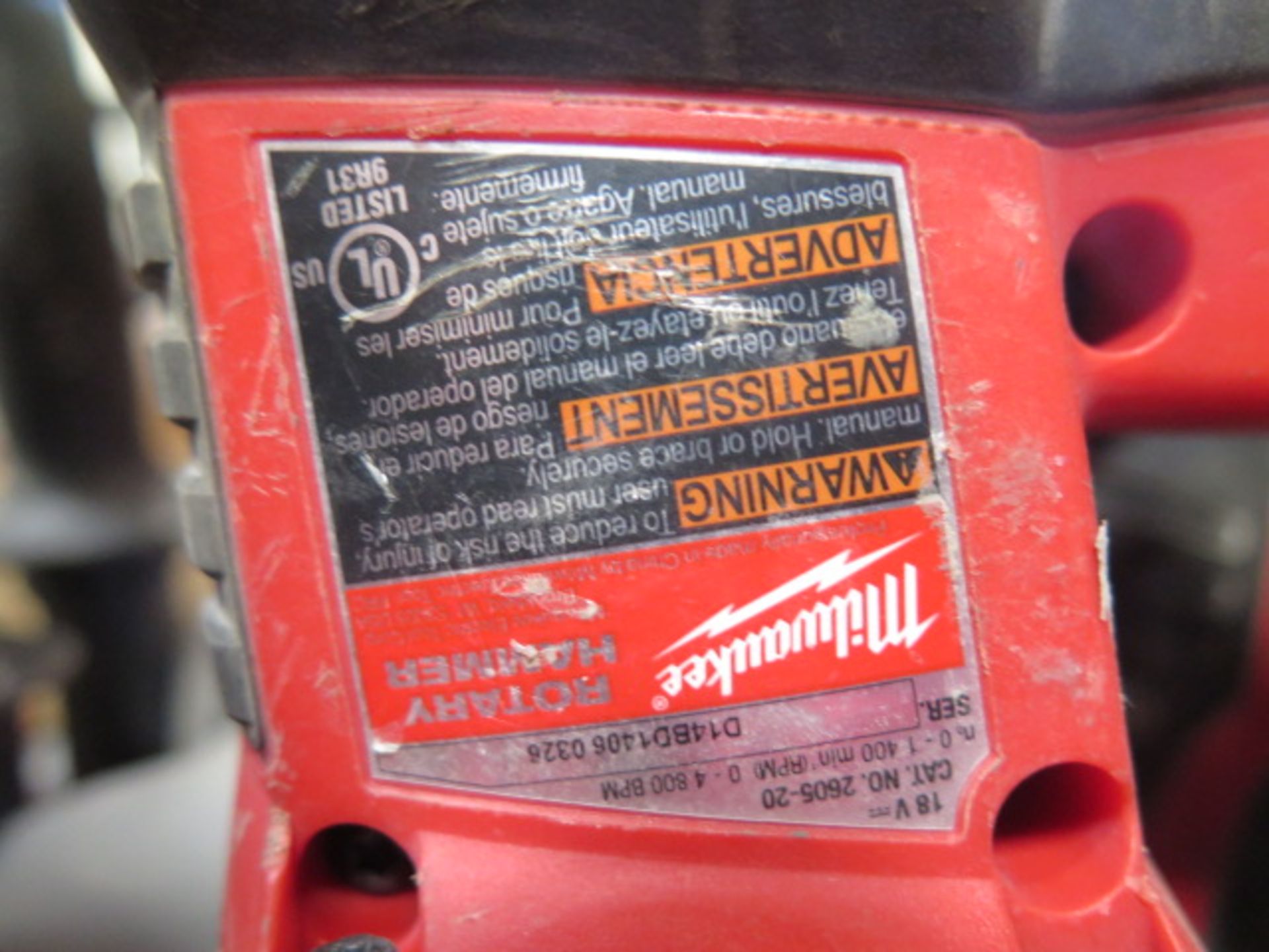 Milwaukee 18 Volt Rotary Hammers (3) (SOLD AS-IS - NO WARRANTY) - Image 5 of 5