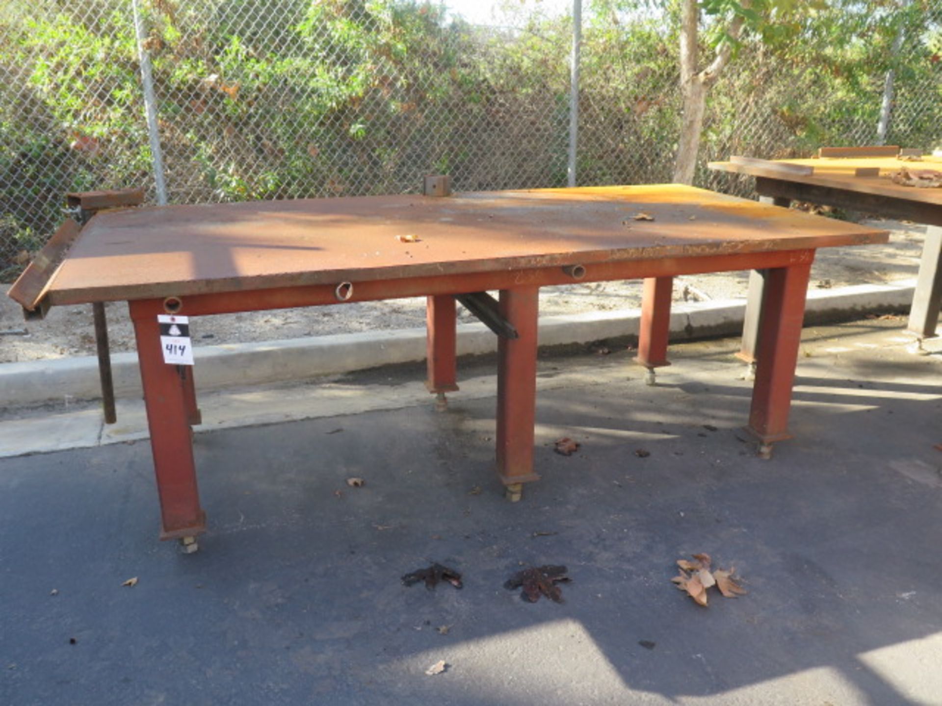 4' x 8' x 1 1/2" Steel Welding Table (SOLD AS-IS - NO WARRANTY)