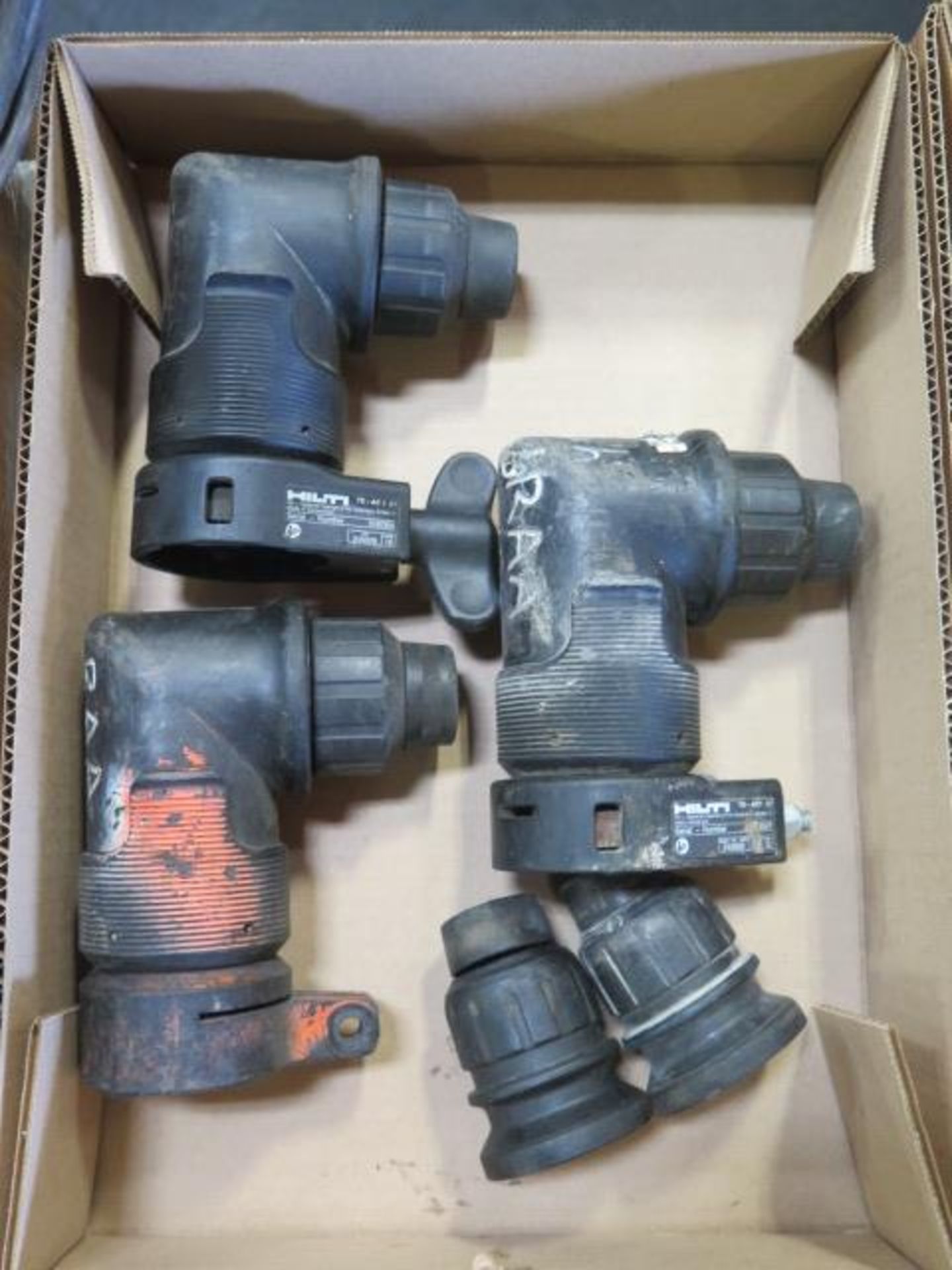 Hilti Interchangable Right Angle Chuck Heads (3) and (2) Straight Chuck Heads (FOR TE30 and TE7 - Image 2 of 6