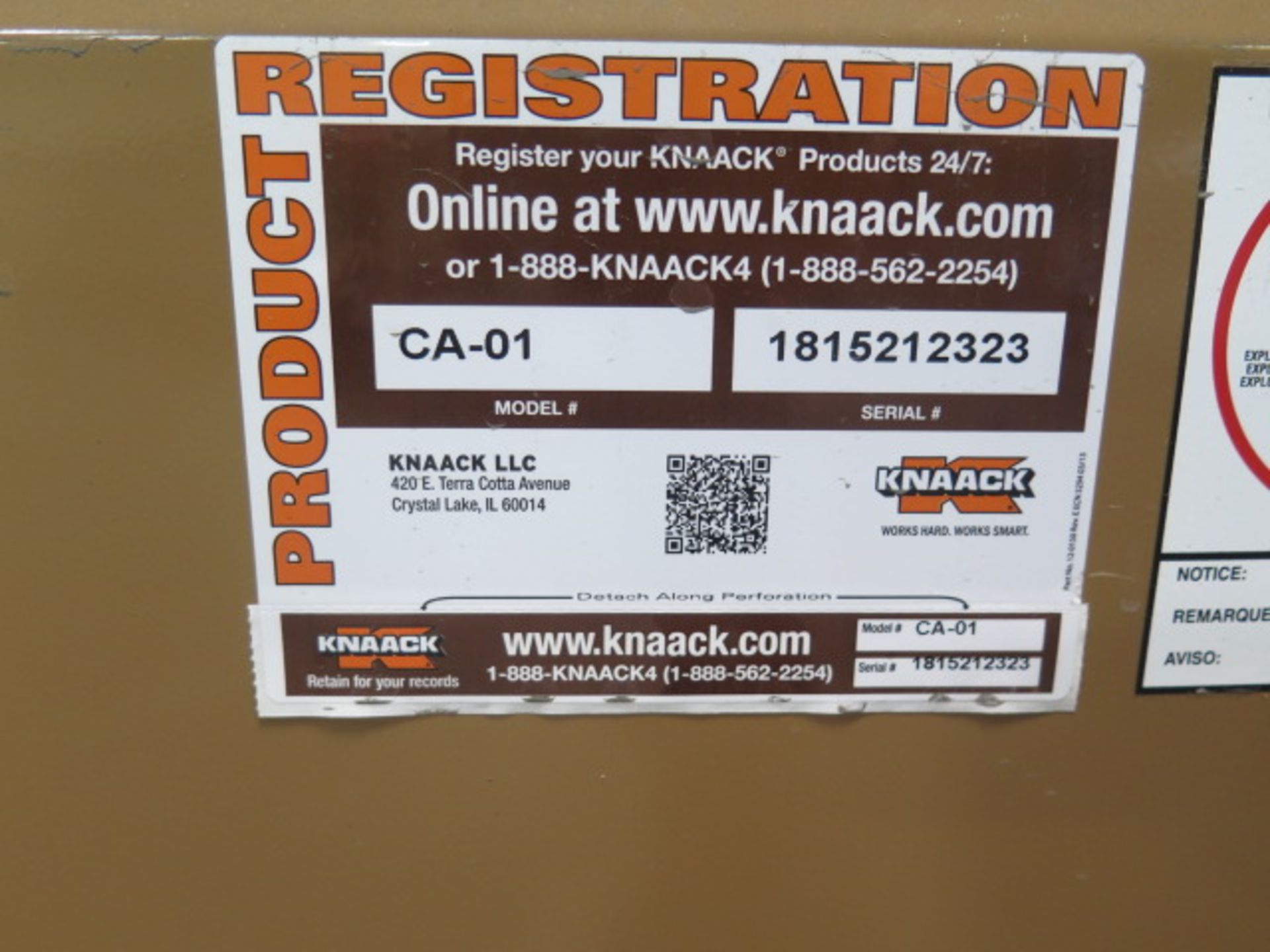 Knaack "Cart Armour" Job Cart w/ Top Box and Ridgid Pipe Vise (SOLD AS-IS - NO WARRANTY) - Image 7 of 7