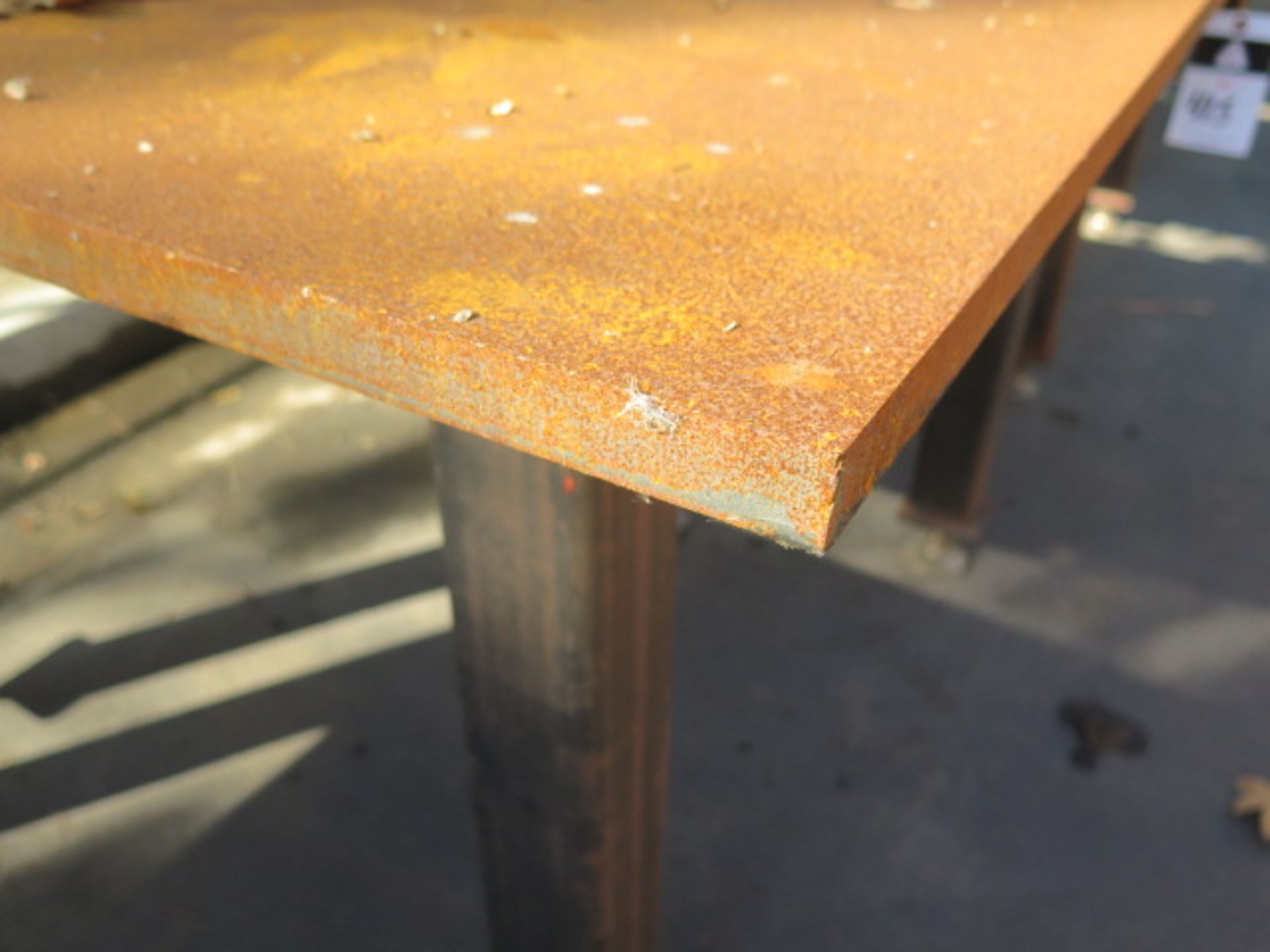 5' x 5' x 1" Steel Welding Table w/ Wilton 4" Bench Vise (SOLD AS-IS - NO WARRANTY) - Image 3 of 6