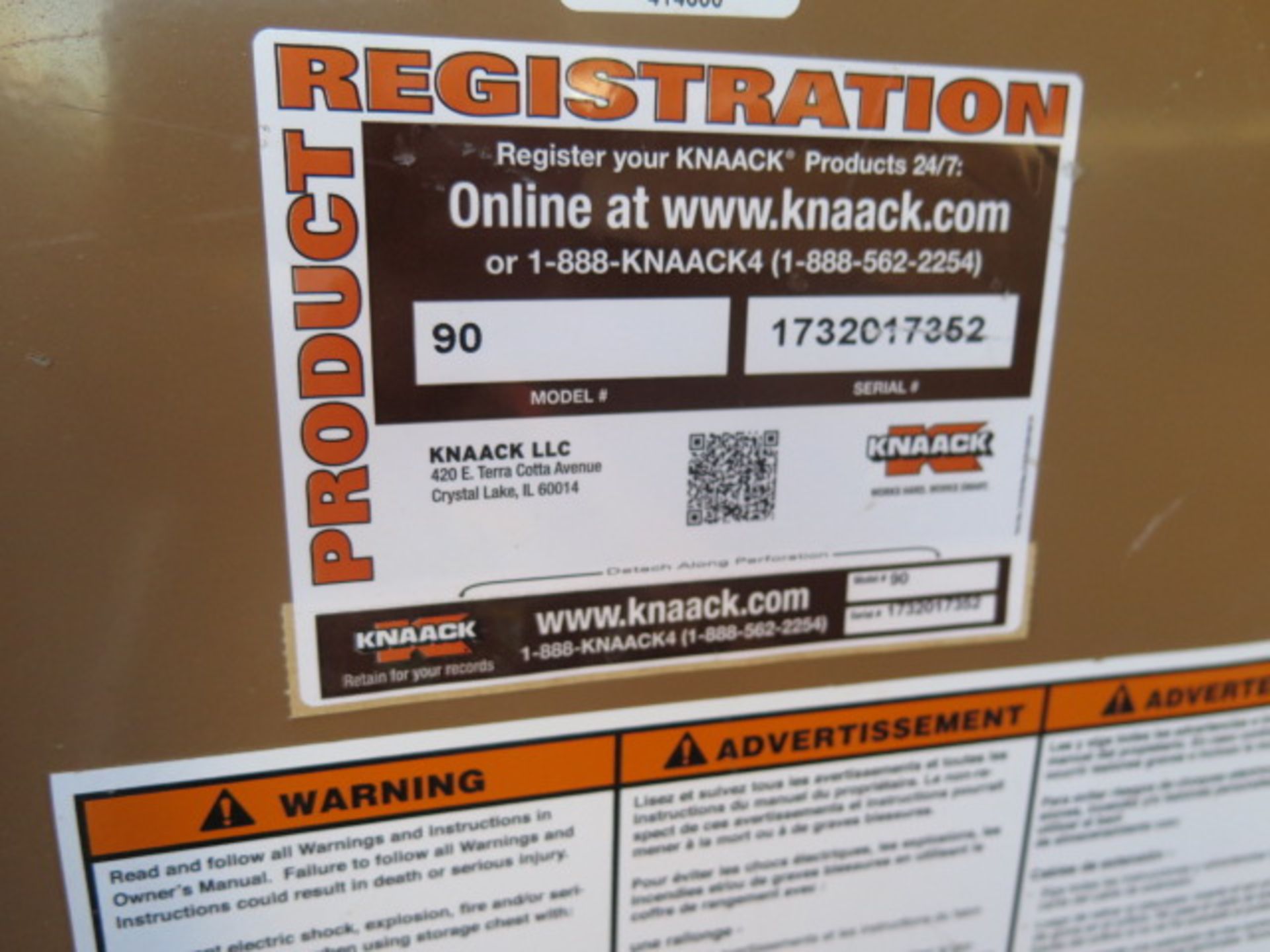 Knaack mdl. 90 Storagemaster Rolling Job Box (SOLD AS-IS - NO WARRANTY) - Image 9 of 9