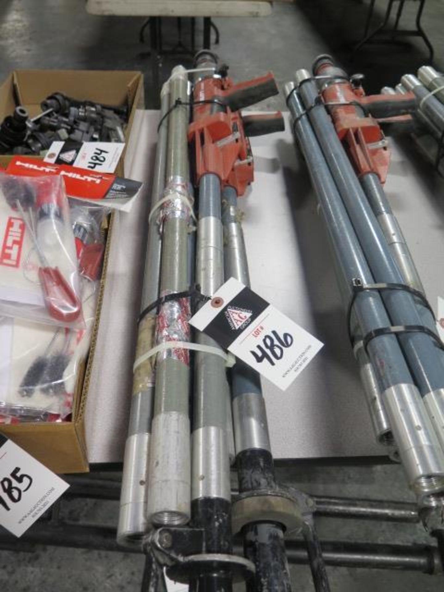 Hilti DX351 Powder Actuated Guns (2) w/ Extension Sets (SOLD AS-IS - NO WARRANTY)