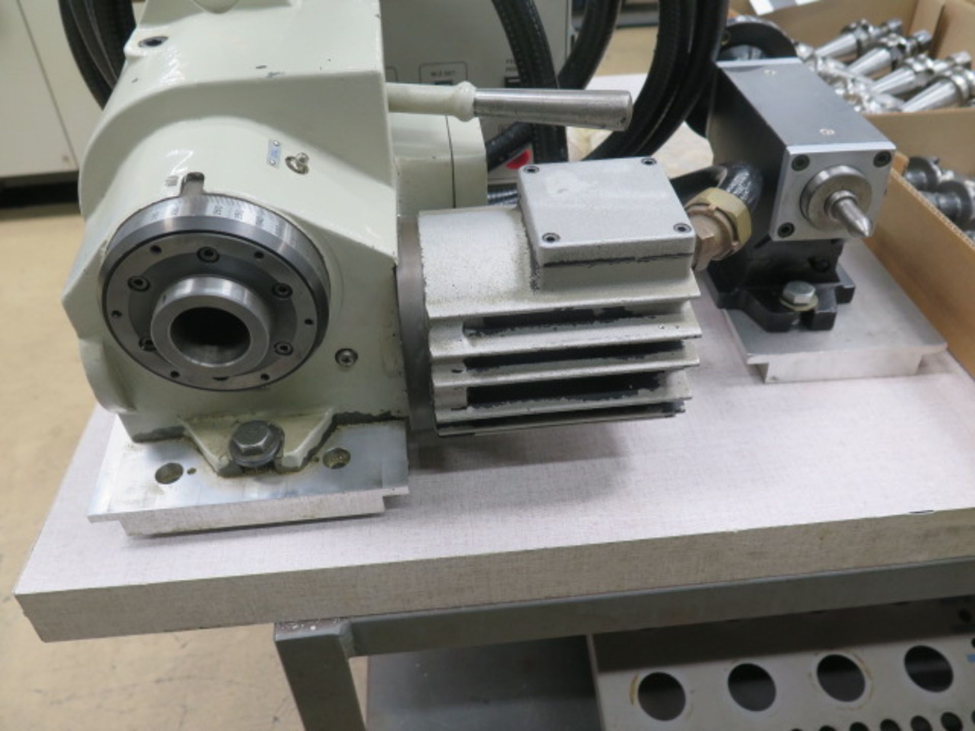 Yuasa TPDX-132 5C 4th Axis 5C Rptary Head w/ Servo Controller, 5" Faceplate and Mill Center (SOLD - Image 3 of 9