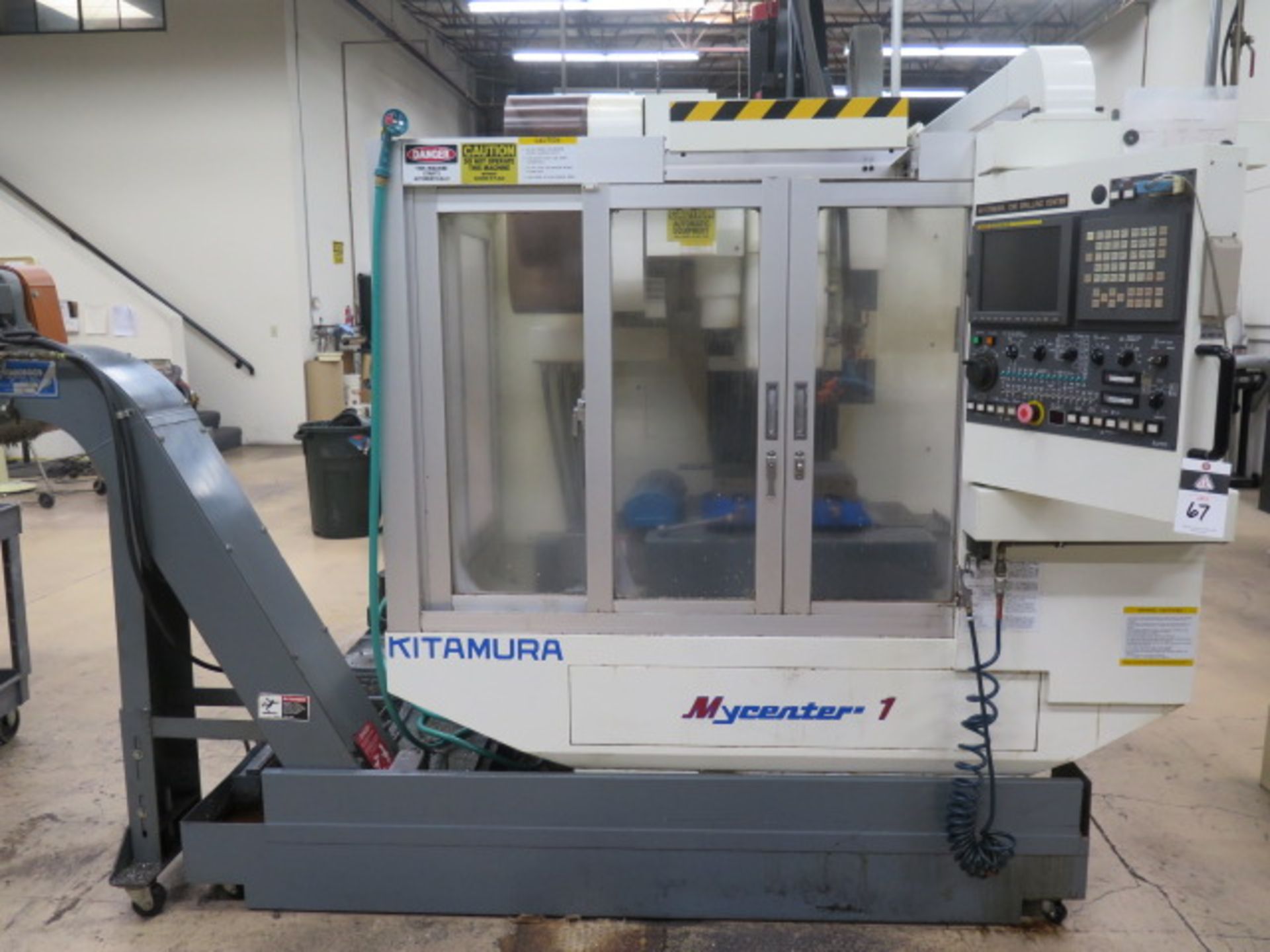 Kitamura Mycenter-1 CNC VMC s/n 03165 w/ Fanuc Series 16i-M Controls, SOLD AS IS