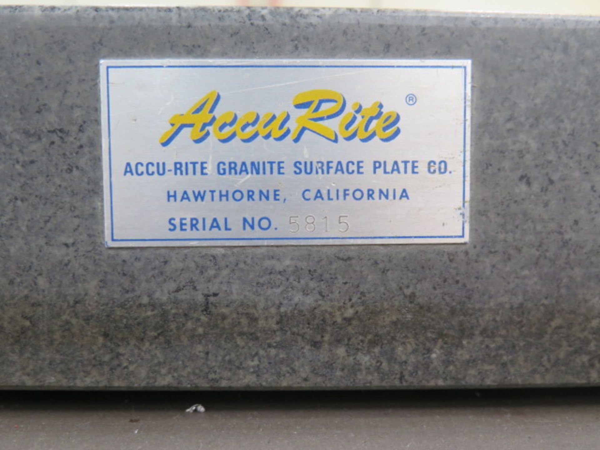 Accurite 18" x 24" x 3 1/4" Granite Surface Plate w/ Rolling Stand (SOLD AS-IS - NO WARRANTY) - Image 5 of 8