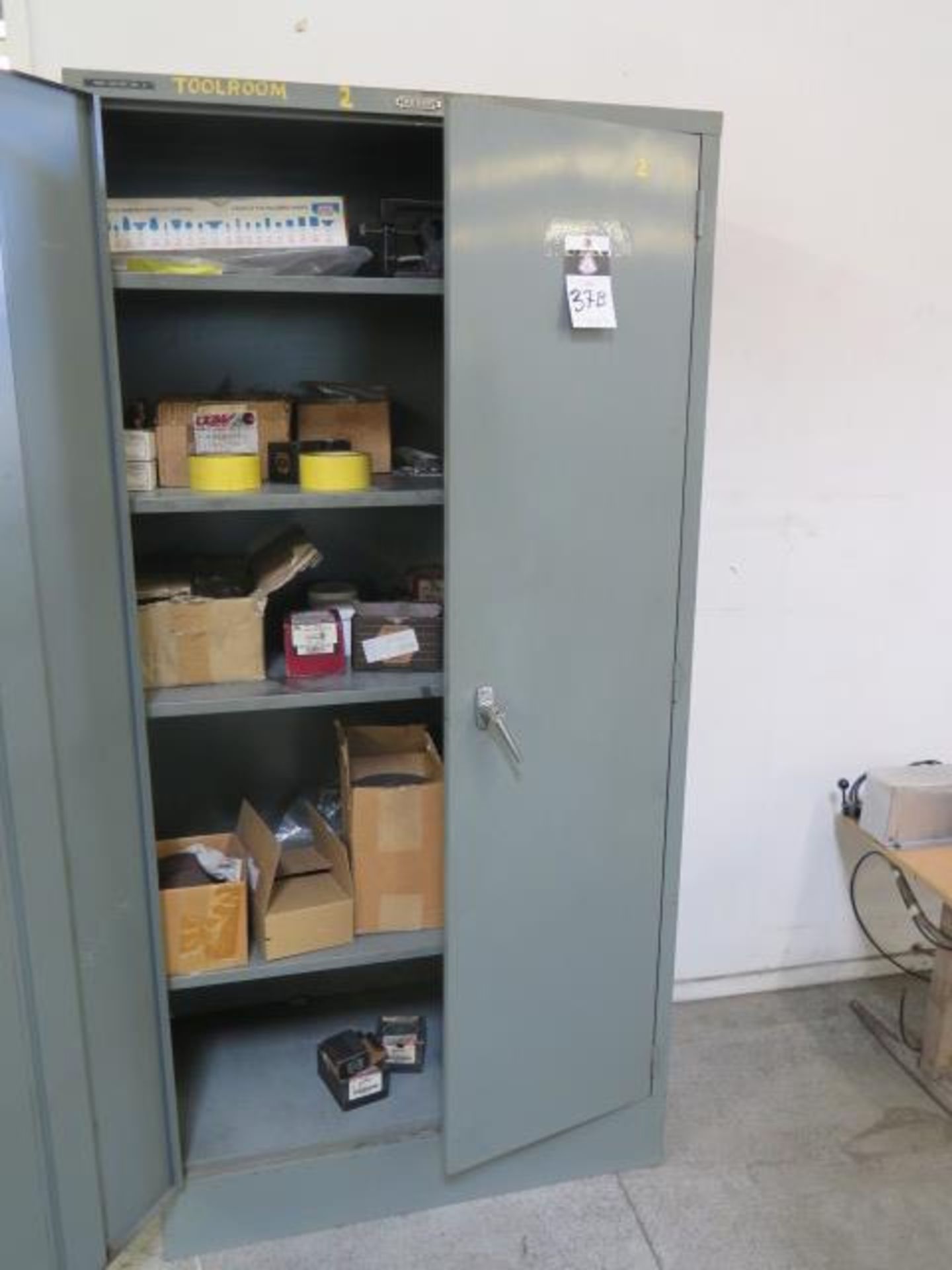 Storage Cabinet w/ Abrasives and Hardware (SOLD AS-IS - NO WARRANTY)