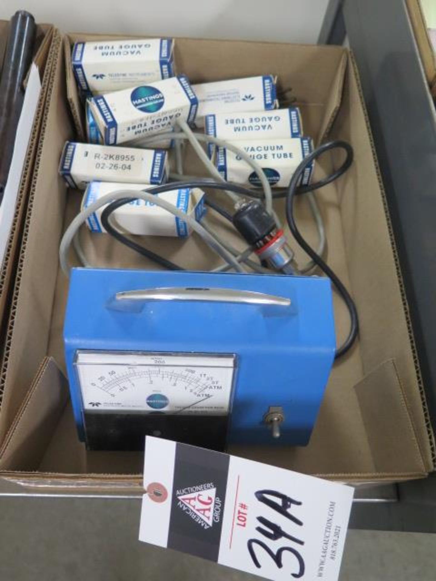 Sargent-Welch mdl. 1515 mbar Vacuum Gage w/ Vacuum Gage Tubes (SOLD AS-IS - NO WARRANTY)