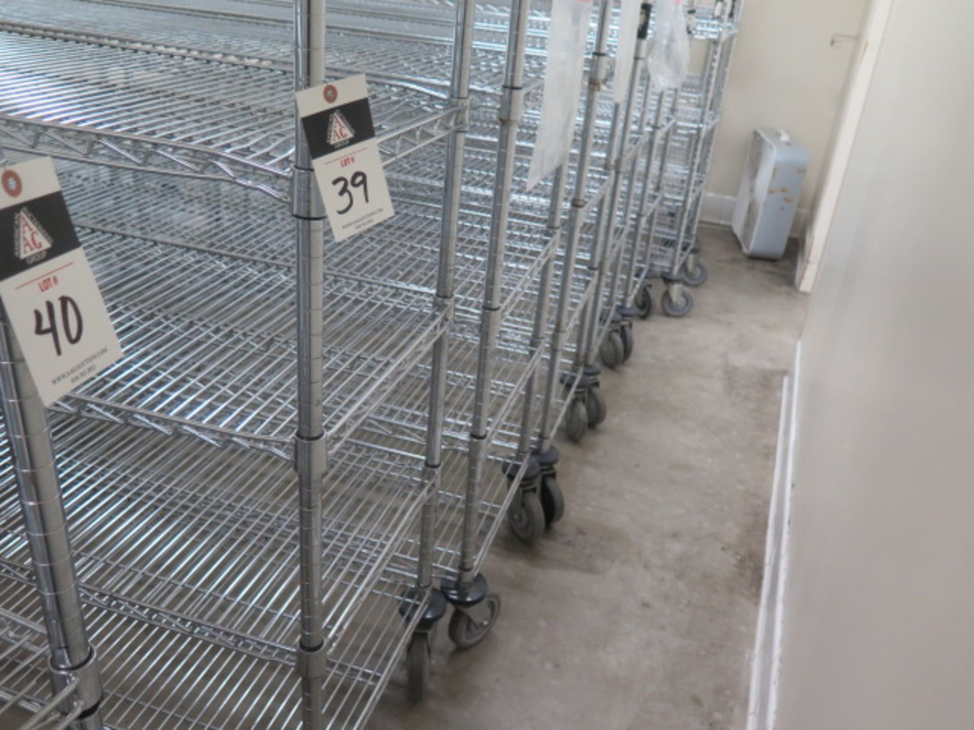 Wire Frame Rolling Shelves (8) (SOLD AS-IS - NO WARRANTY) - Image 3 of 4