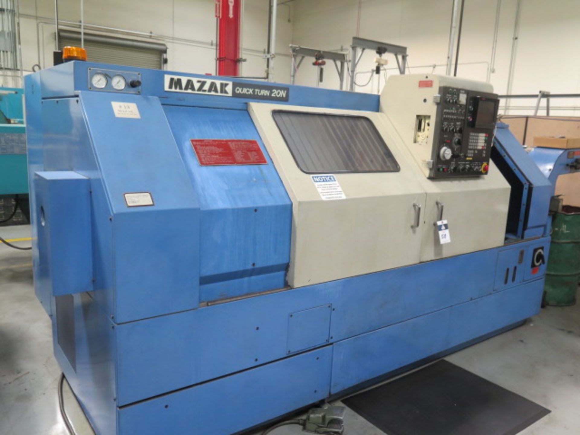 Mazak Quick Turn 20N CNC Turning Center w/ Fanuc System 10T Controls, Tool Presetter, SOLD AS IS - Image 2 of 14